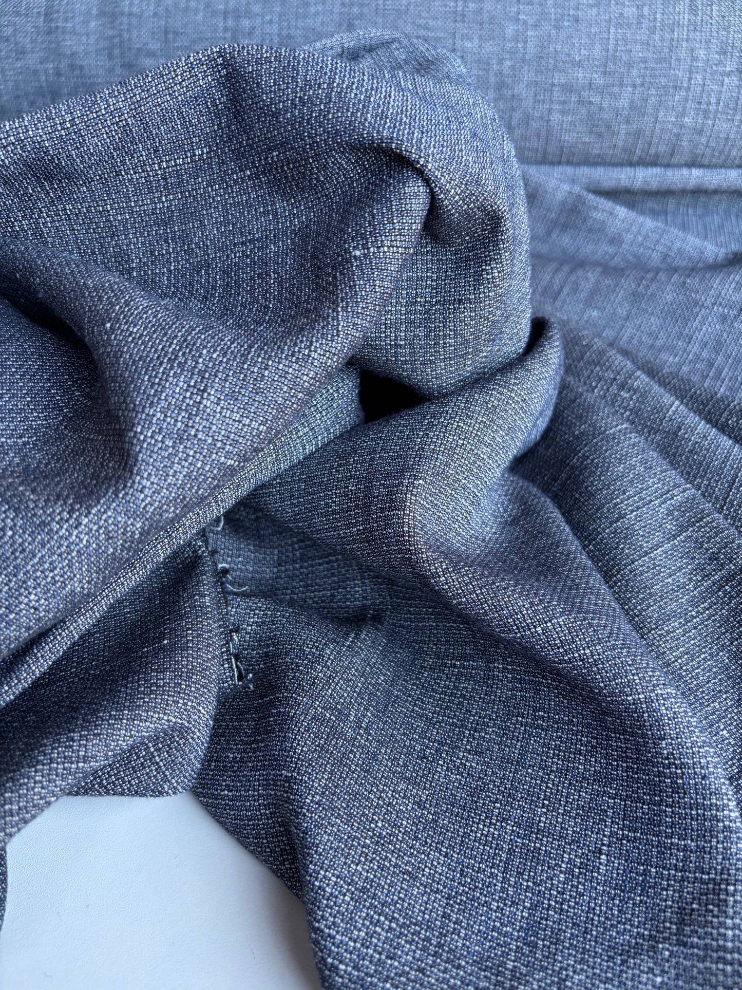 CELIA 043 linen/cotton panama indigo