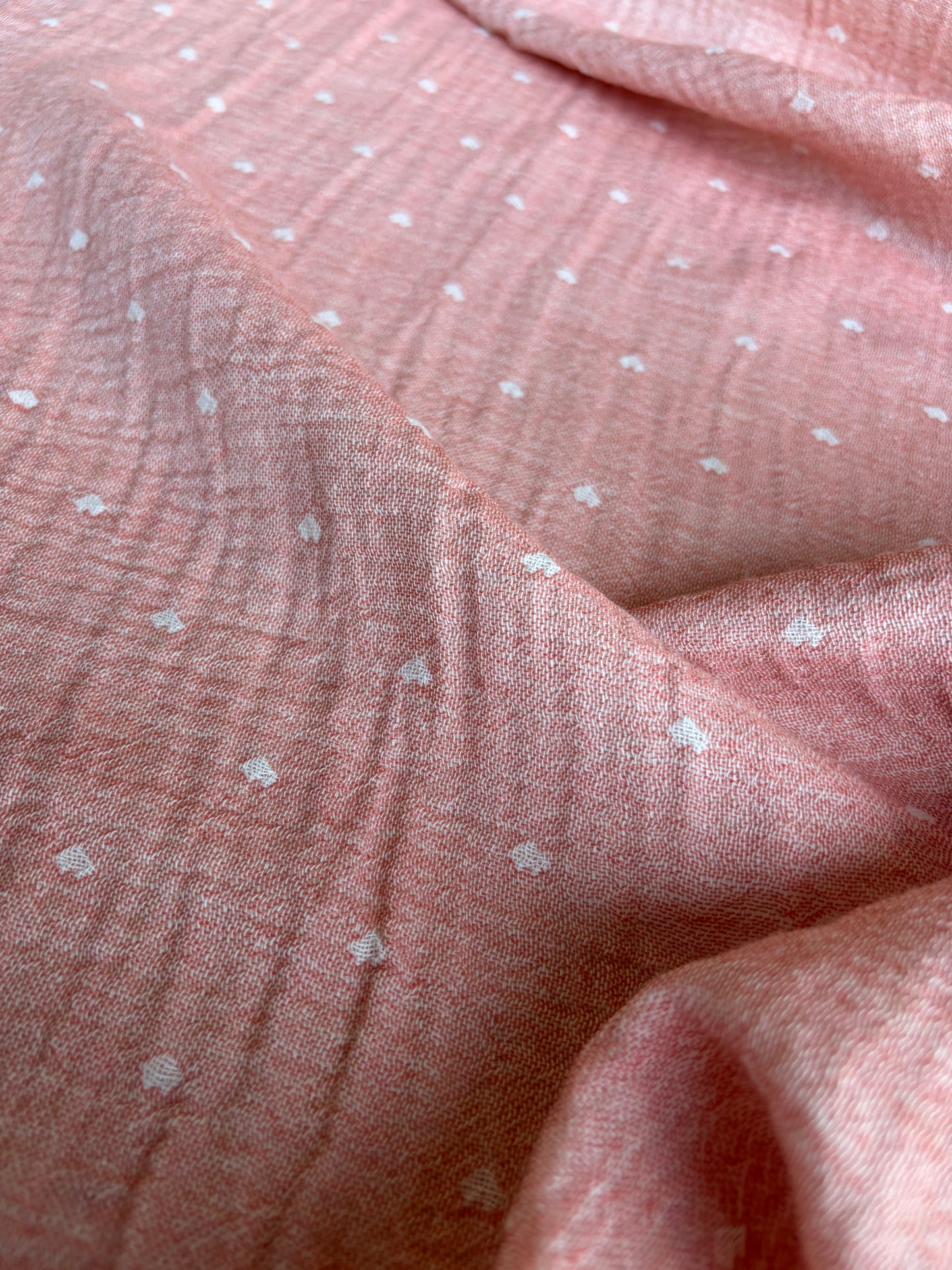 CELIA 044 double gauze embroidery pink