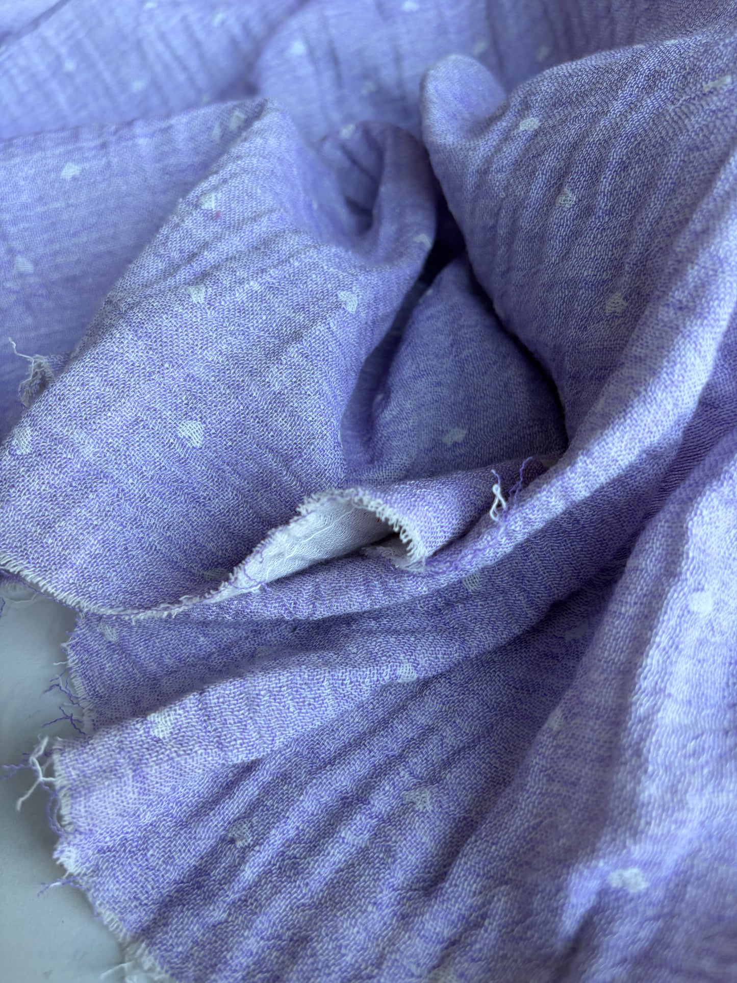 CELIA 045 double gauze embroidery lilac