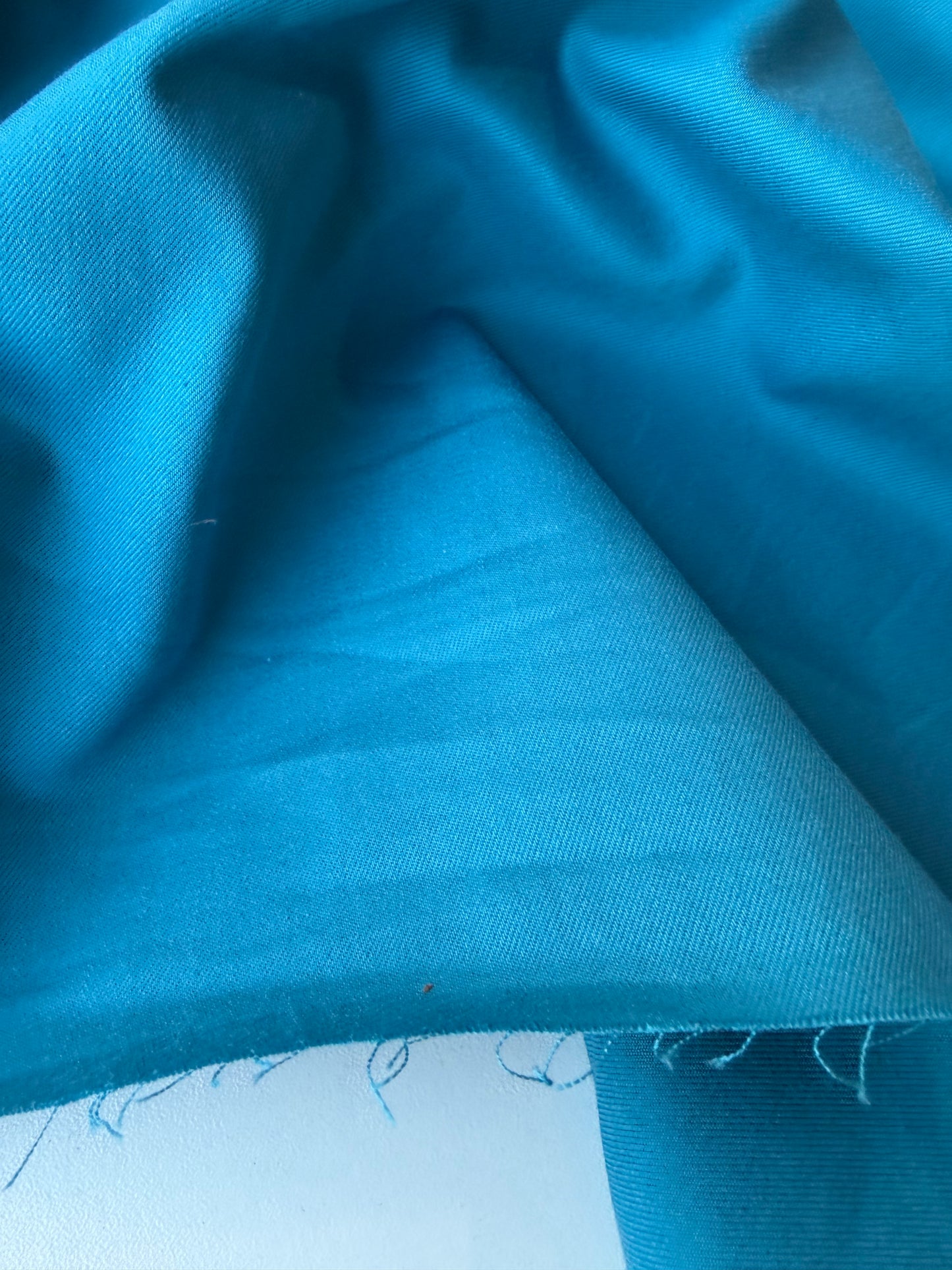 GAIL 006 cyan blue light cotton twill
