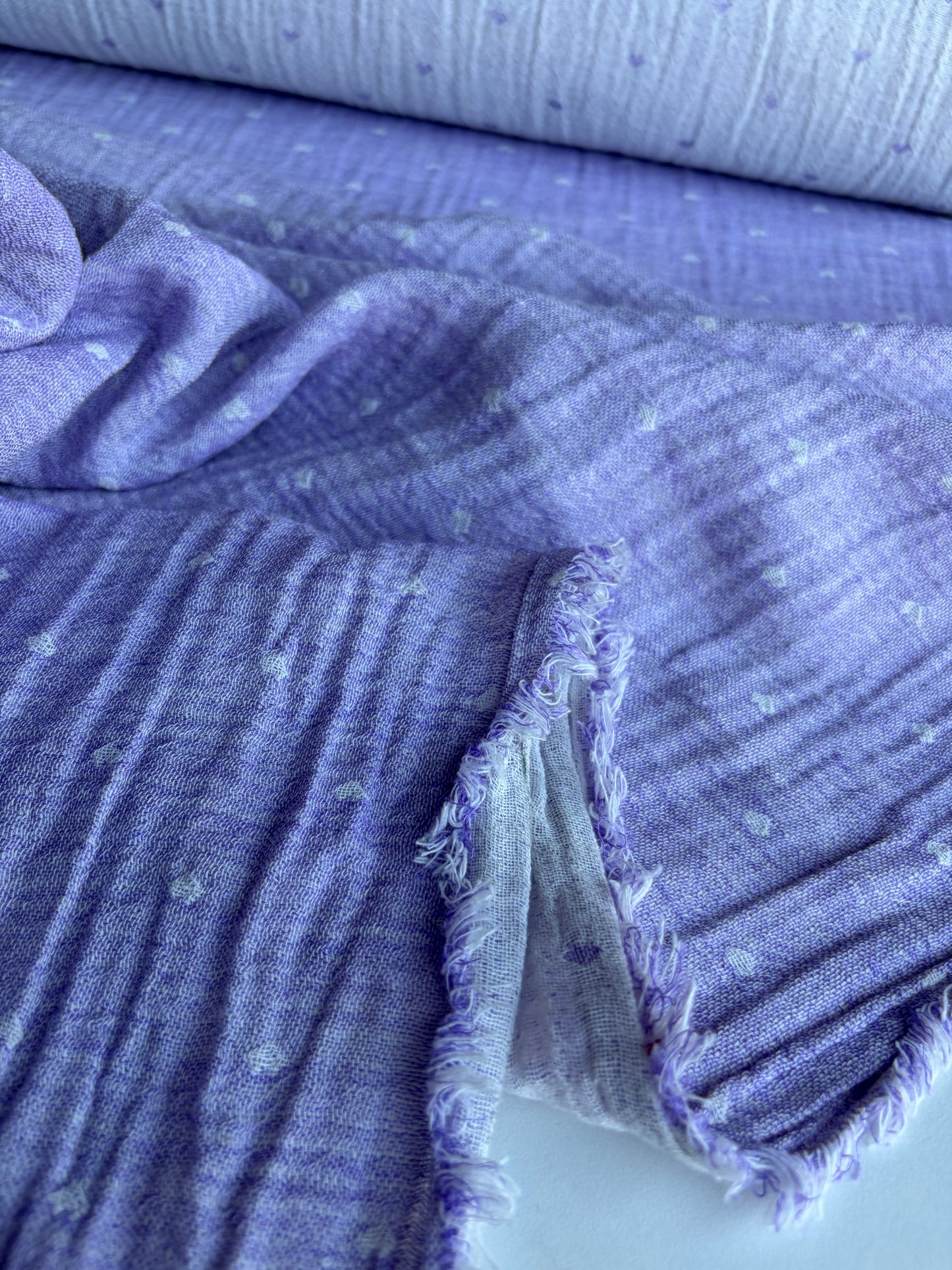 CELIA 045 double gauze embroidery lilac