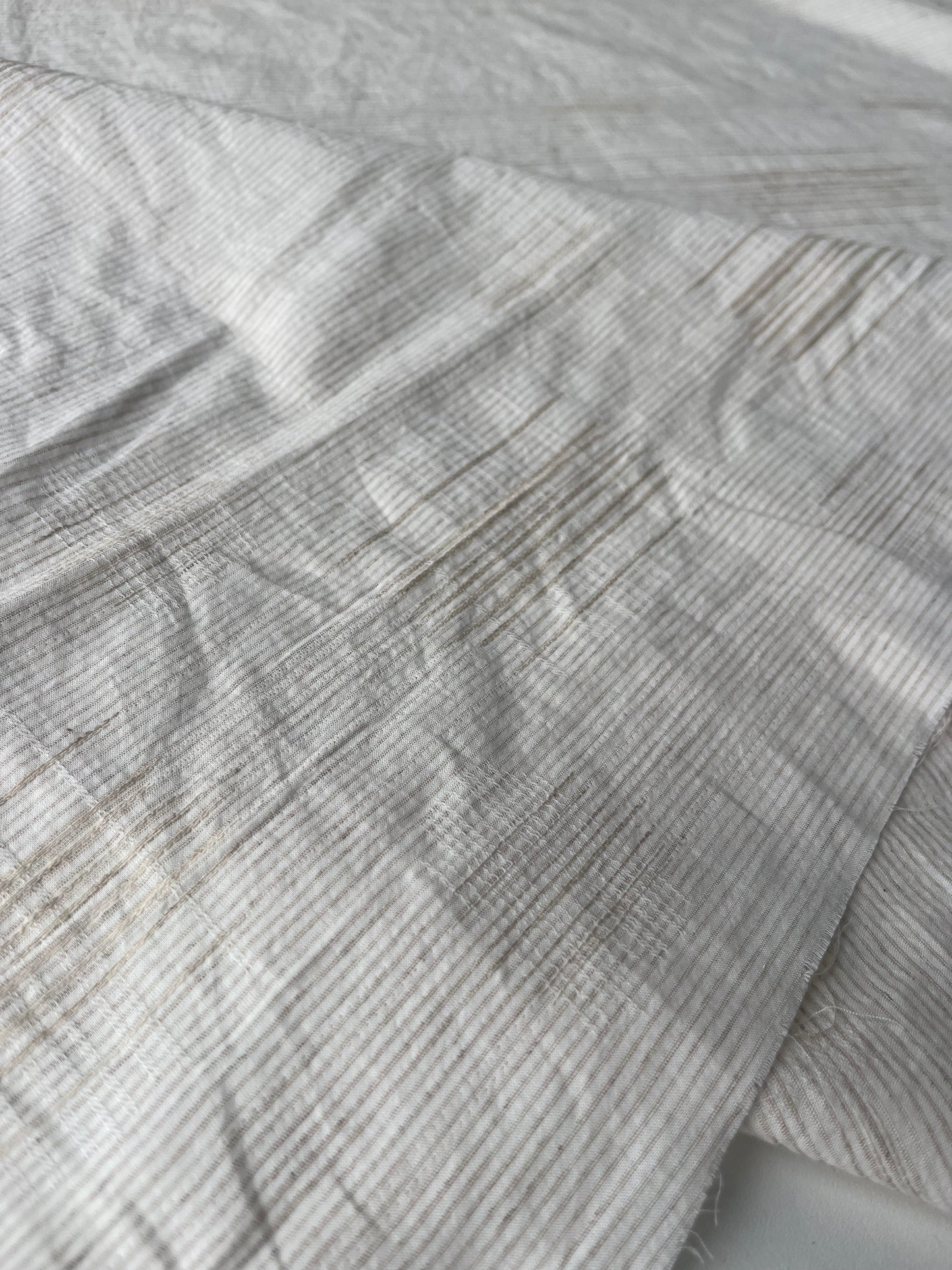MAYA 008 Gauze jacquard stripe cotto linen