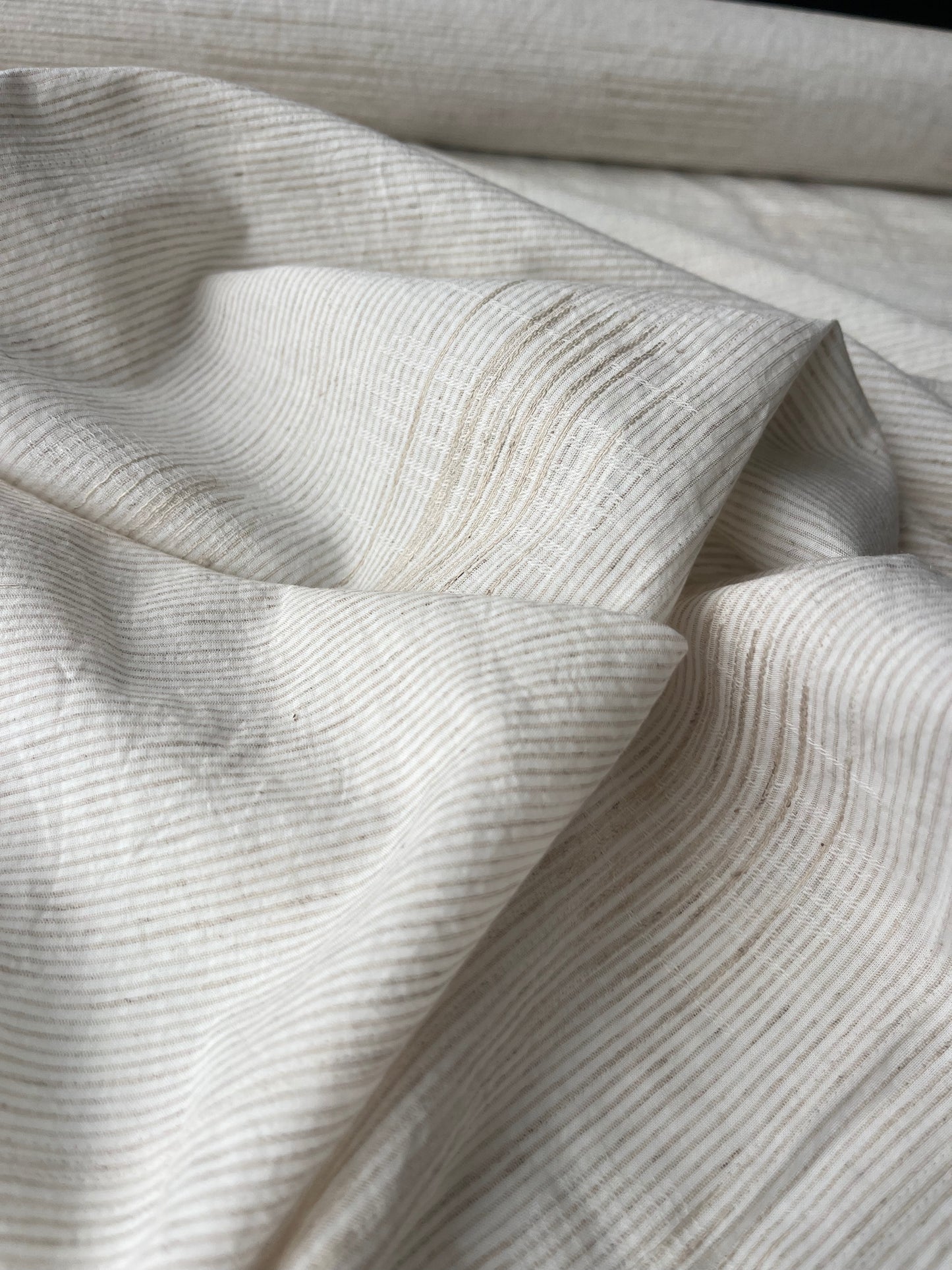 MAYA 008 Gauze jacquard stripe cotto linen
