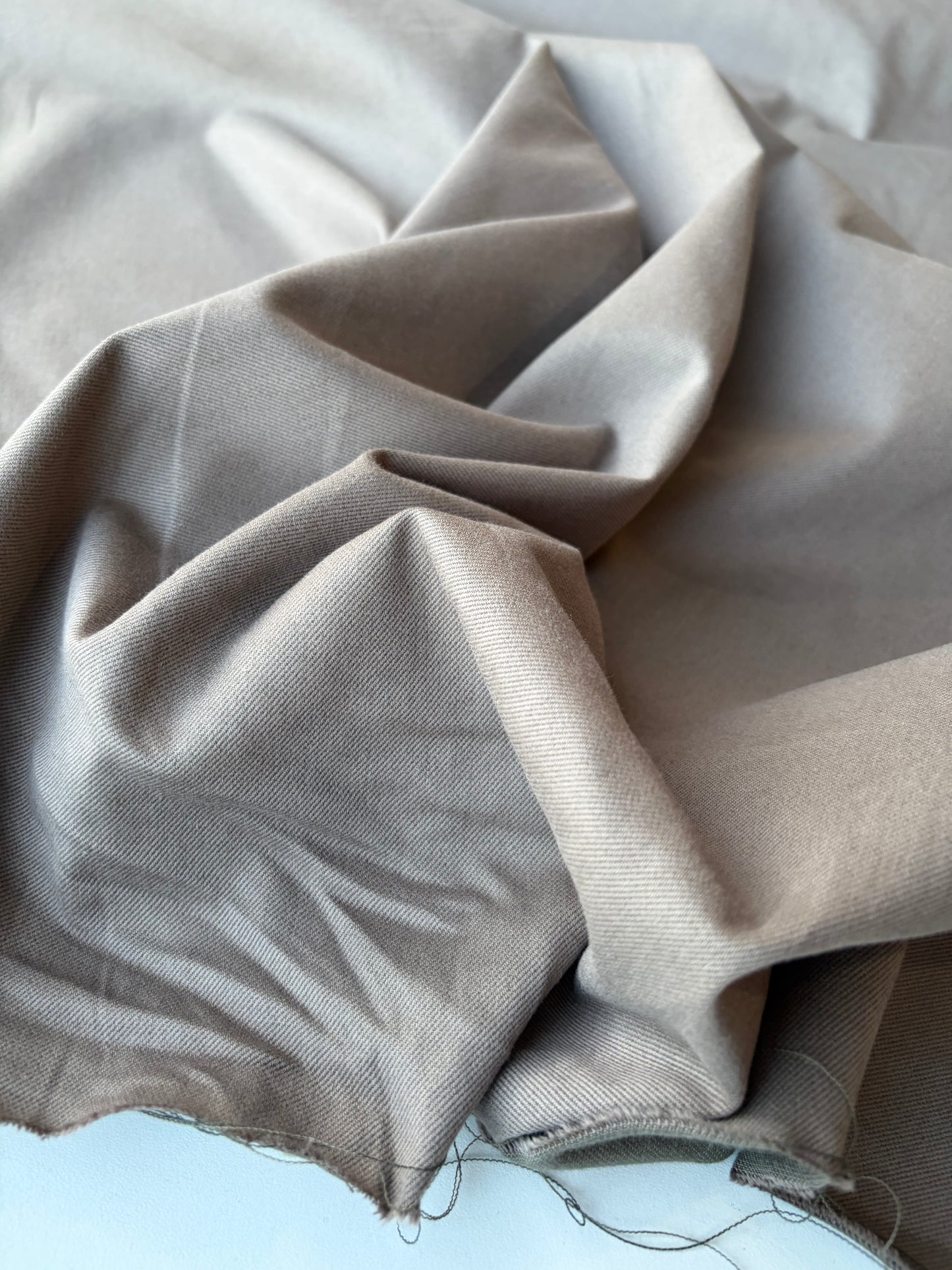 GAIL 008 taupe coloured brushed cotton twill