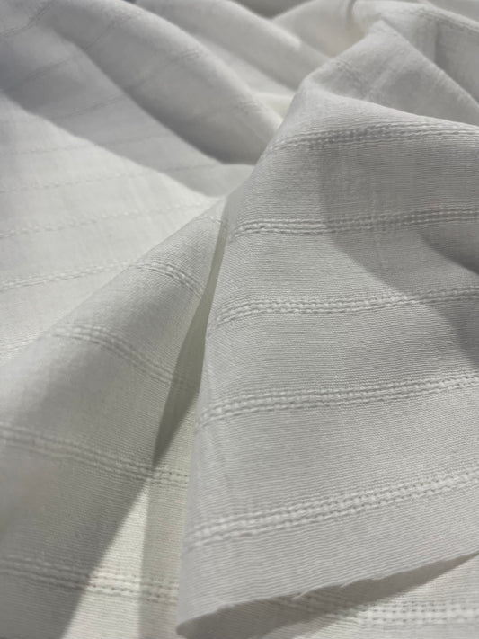 Soft Origin 019 cotton gaze stripes white