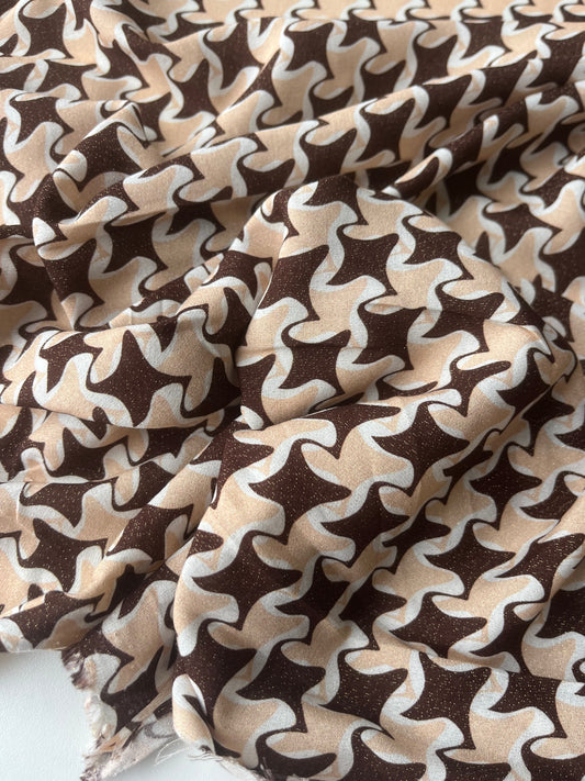 MAYA 012 viscose lurex abstract houndstooth