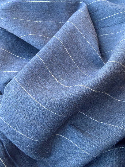 PC GAIL 011 wool suitingg stripes navy