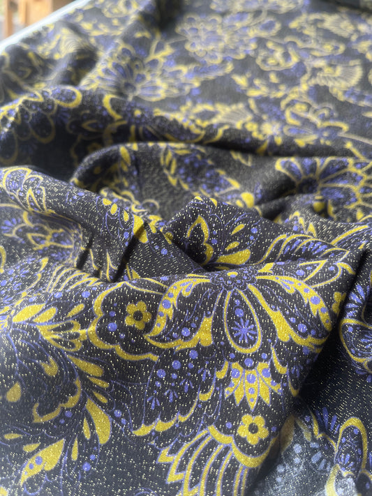 MAYA 013 viscose lurex Jacobean flowers