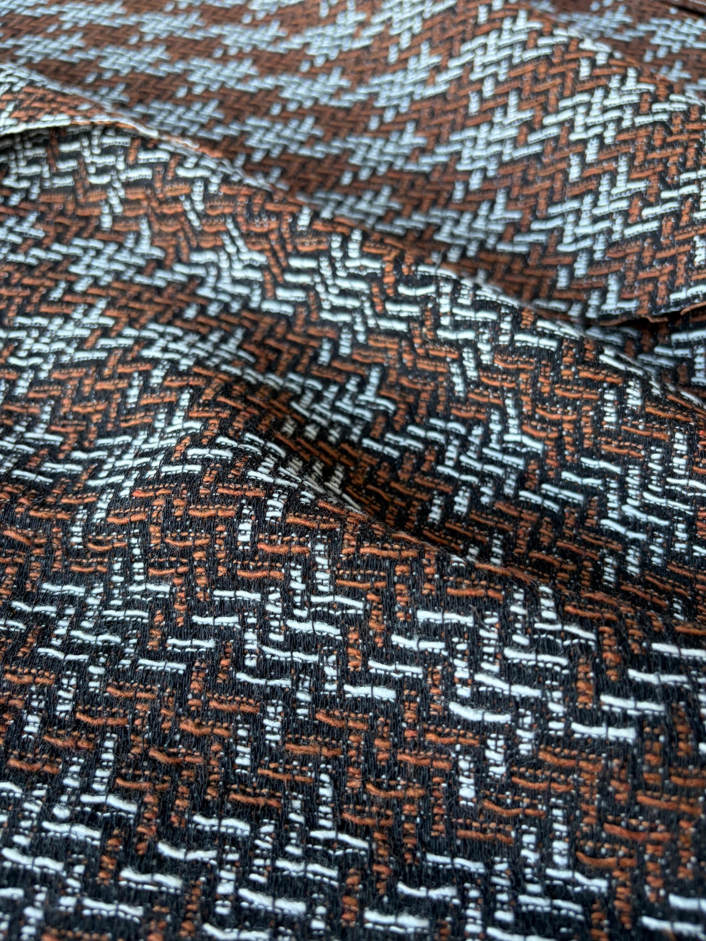 CELIA 053 cot jacquard tweed black/brown