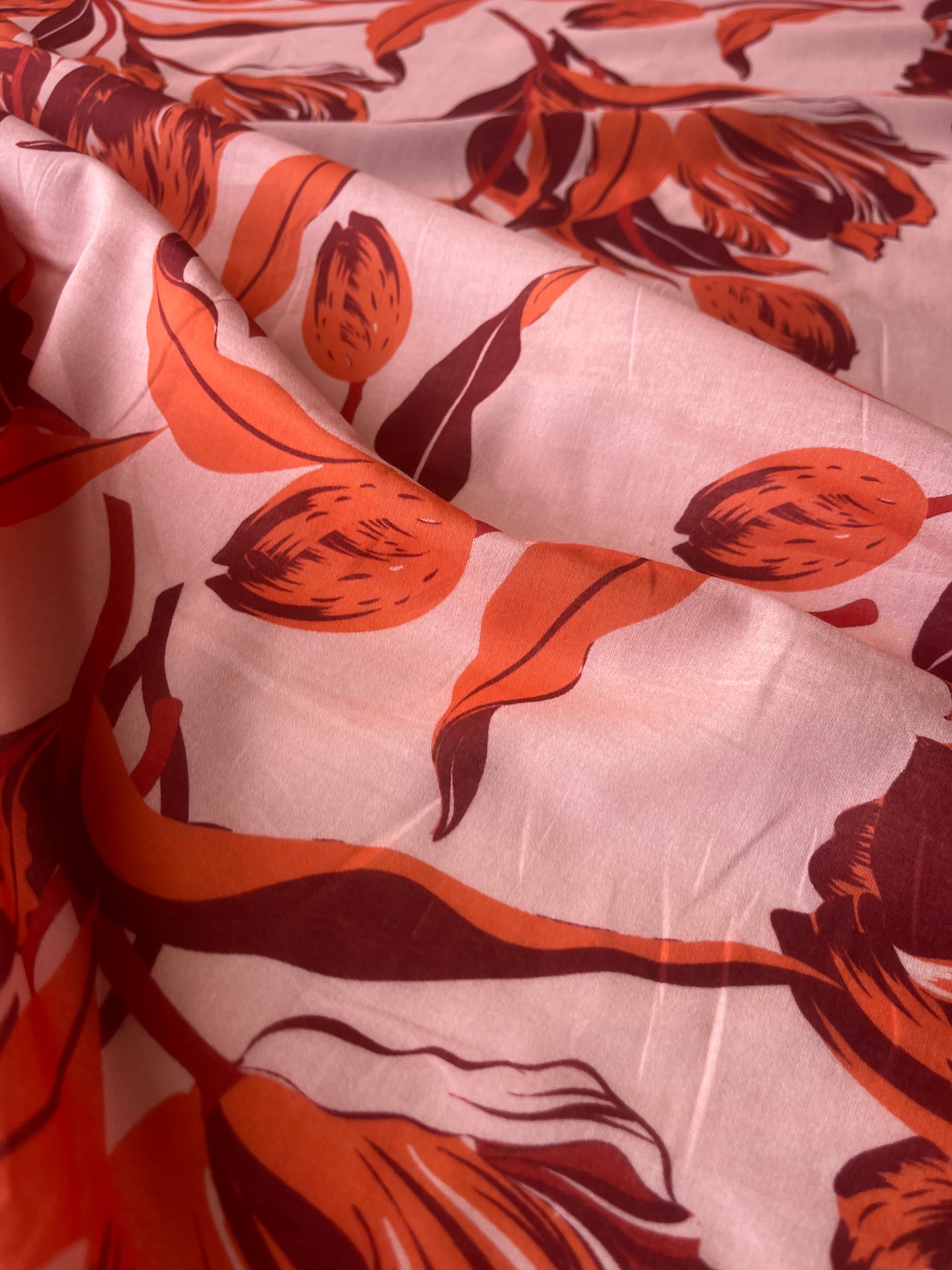 MAYA 018 cotton voile tulip flowers