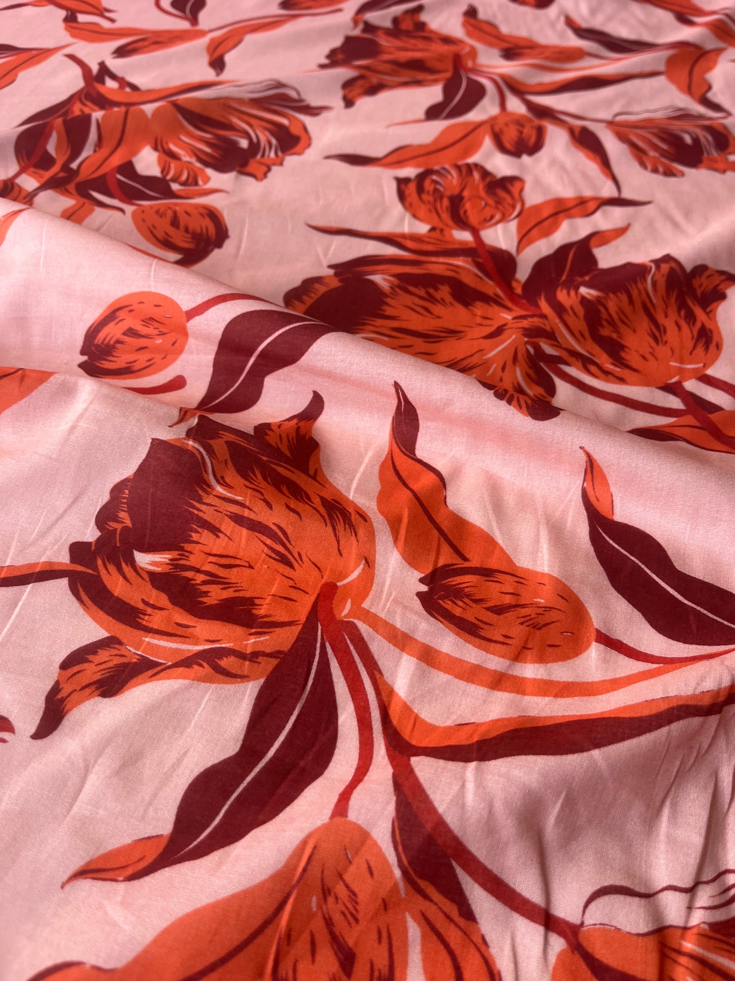 MAYA 018 cotton voile tulip flowers