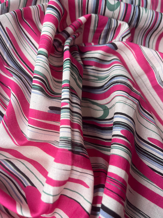 MAYA 019 cotton voile abstract paint