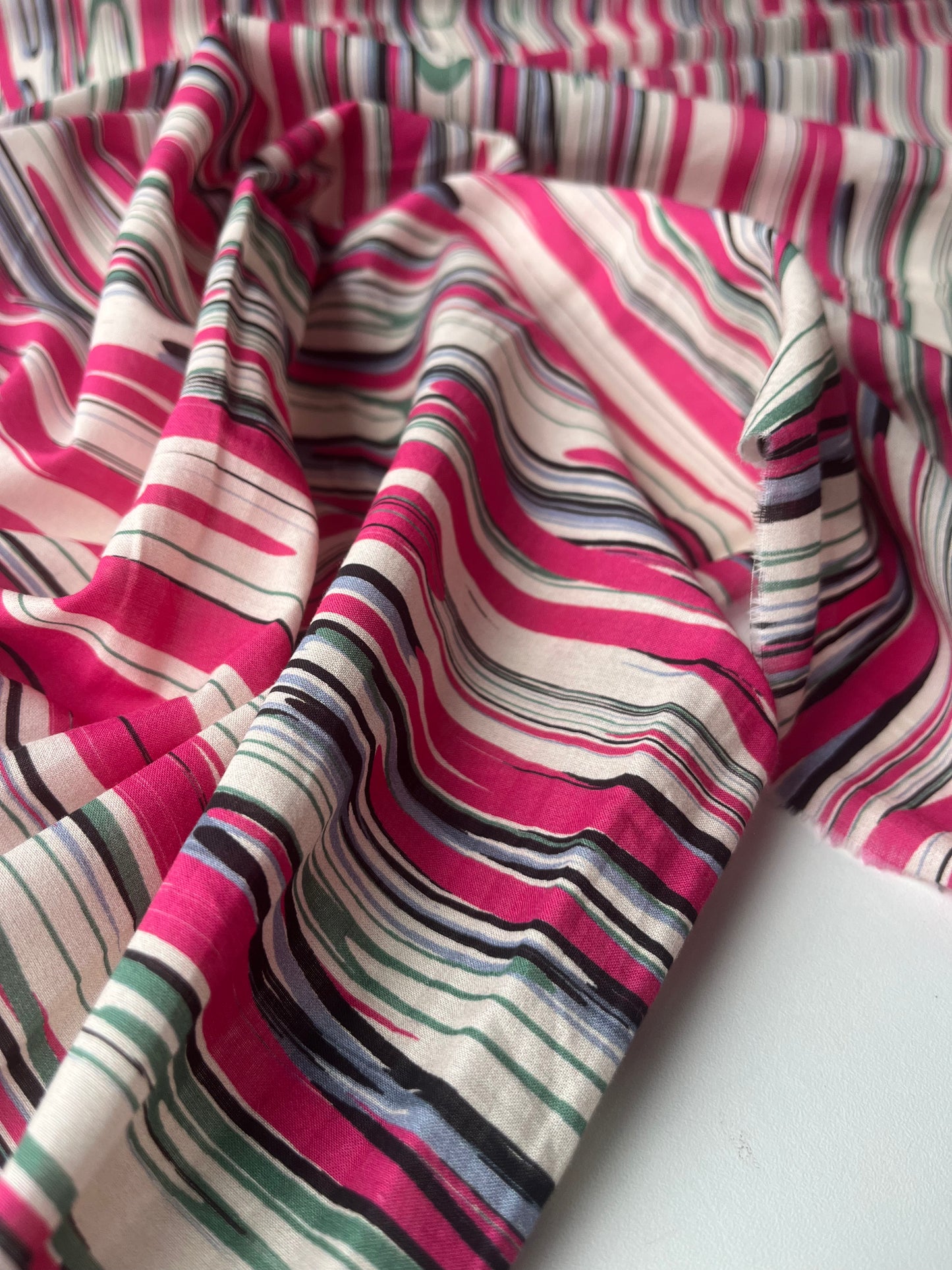 MAYA 019 cotton voile abstract paint