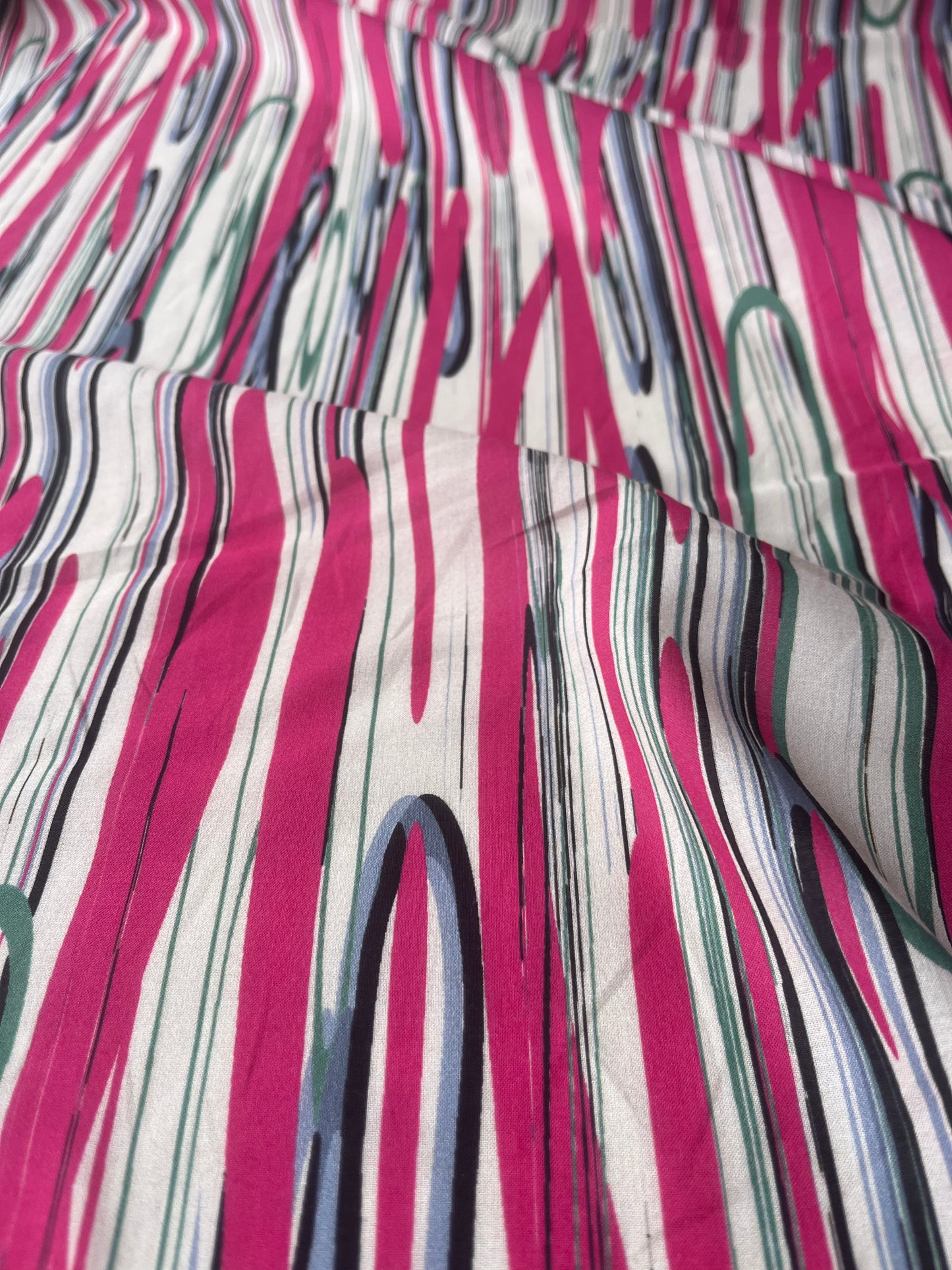 MAYA 019 cotton voile abstract paint