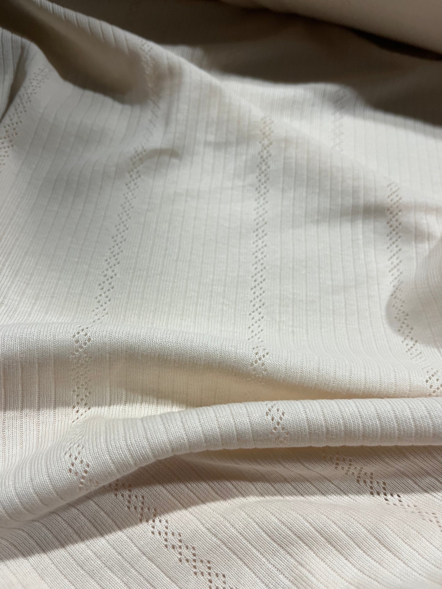 Soft Origin 027 cotton jersey ajouré cream