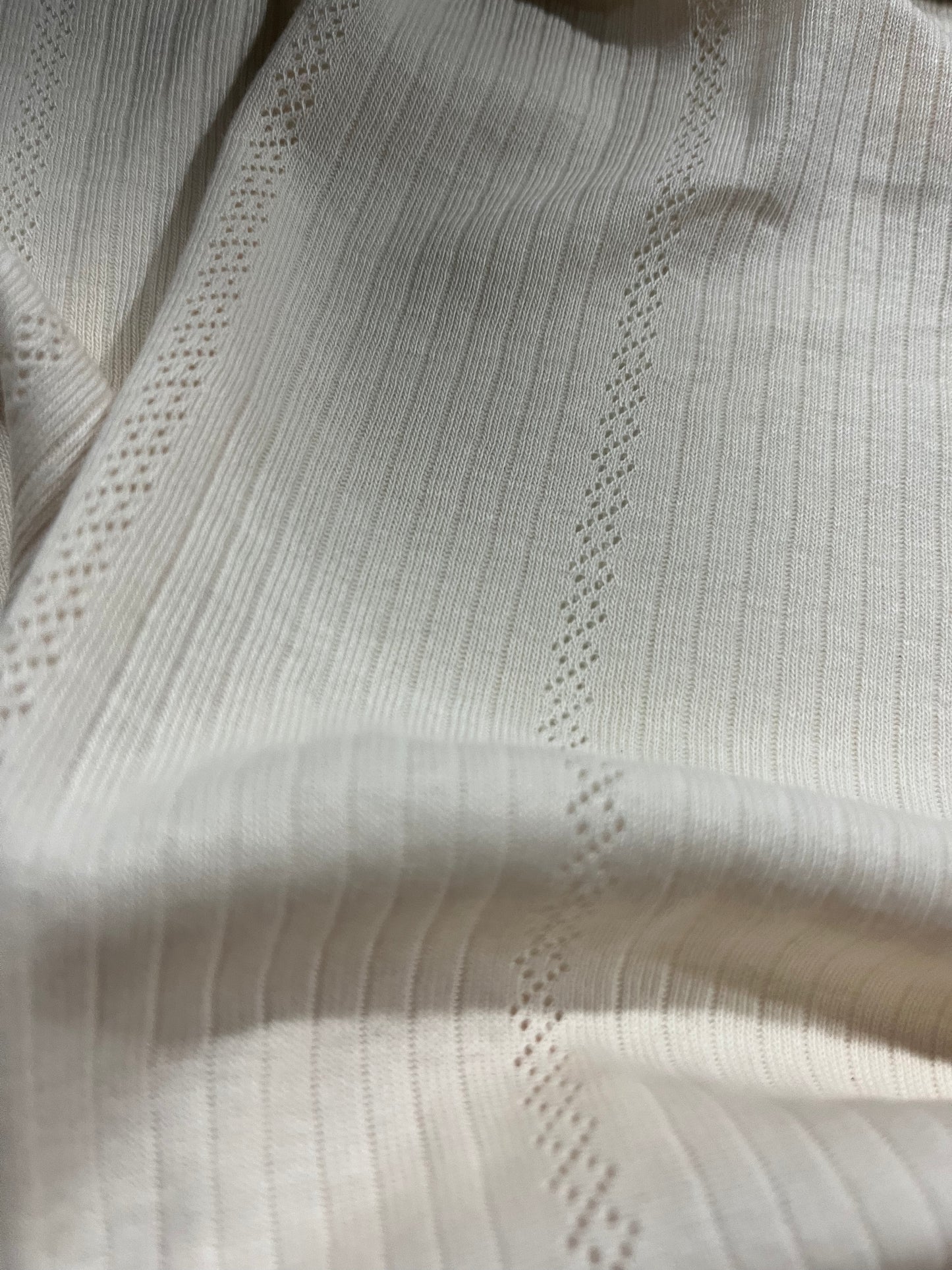 Soft Origin 027 cotton jersey ajouré cream