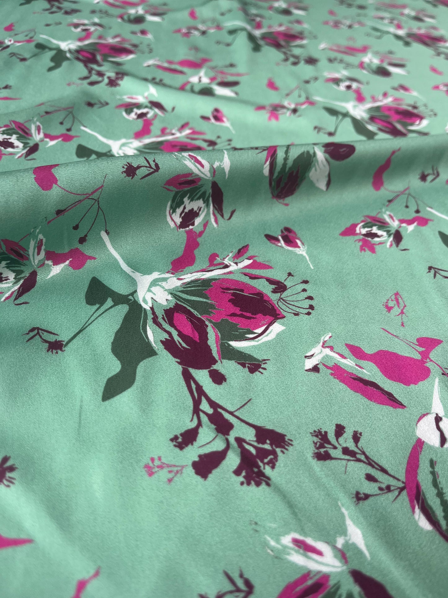 MAYA 020 silky satinbastract flowers digital