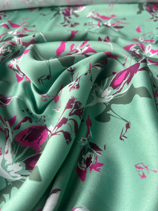 MAYA 020 silky satinbastract flowers digital