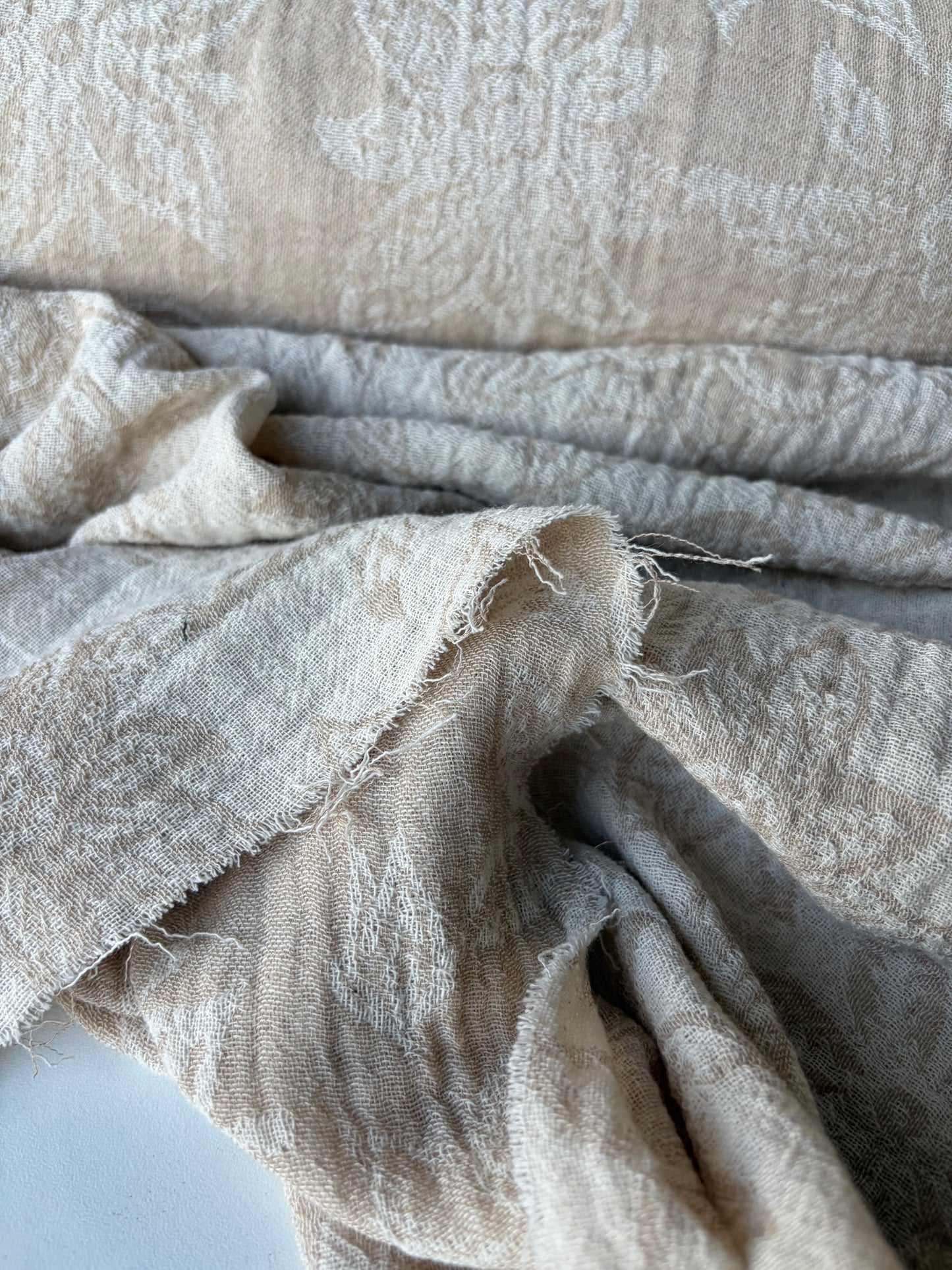 JEAN 001 double gauze embroidery naturel