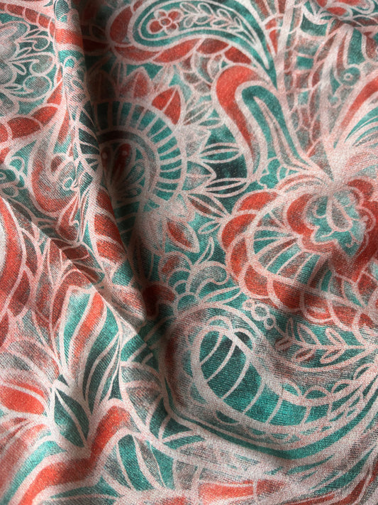 MAYA 021 viscose lurex paisley digital