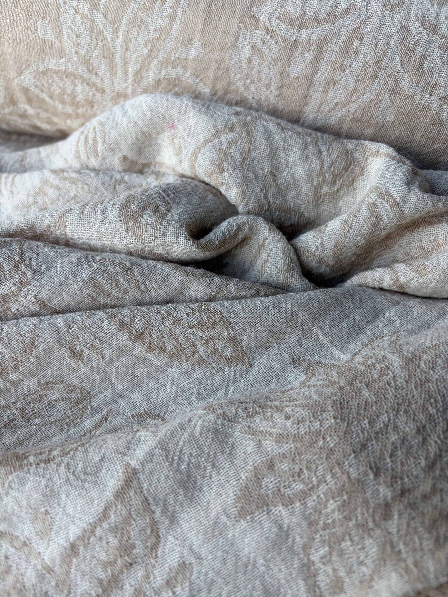 JEAN 001 double gauze embroidery naturel
