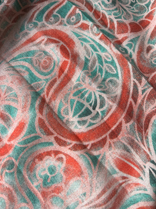 MAYA 021 viscose lurex paisley digital