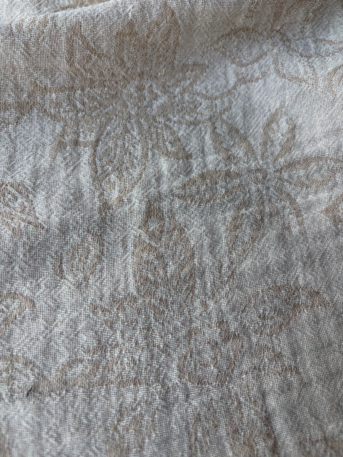 JEAN 001 double gauze embroidery naturel