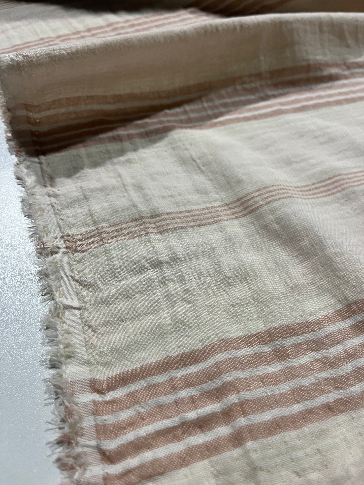 Soft Origin 030 double gauze stripes soft pink