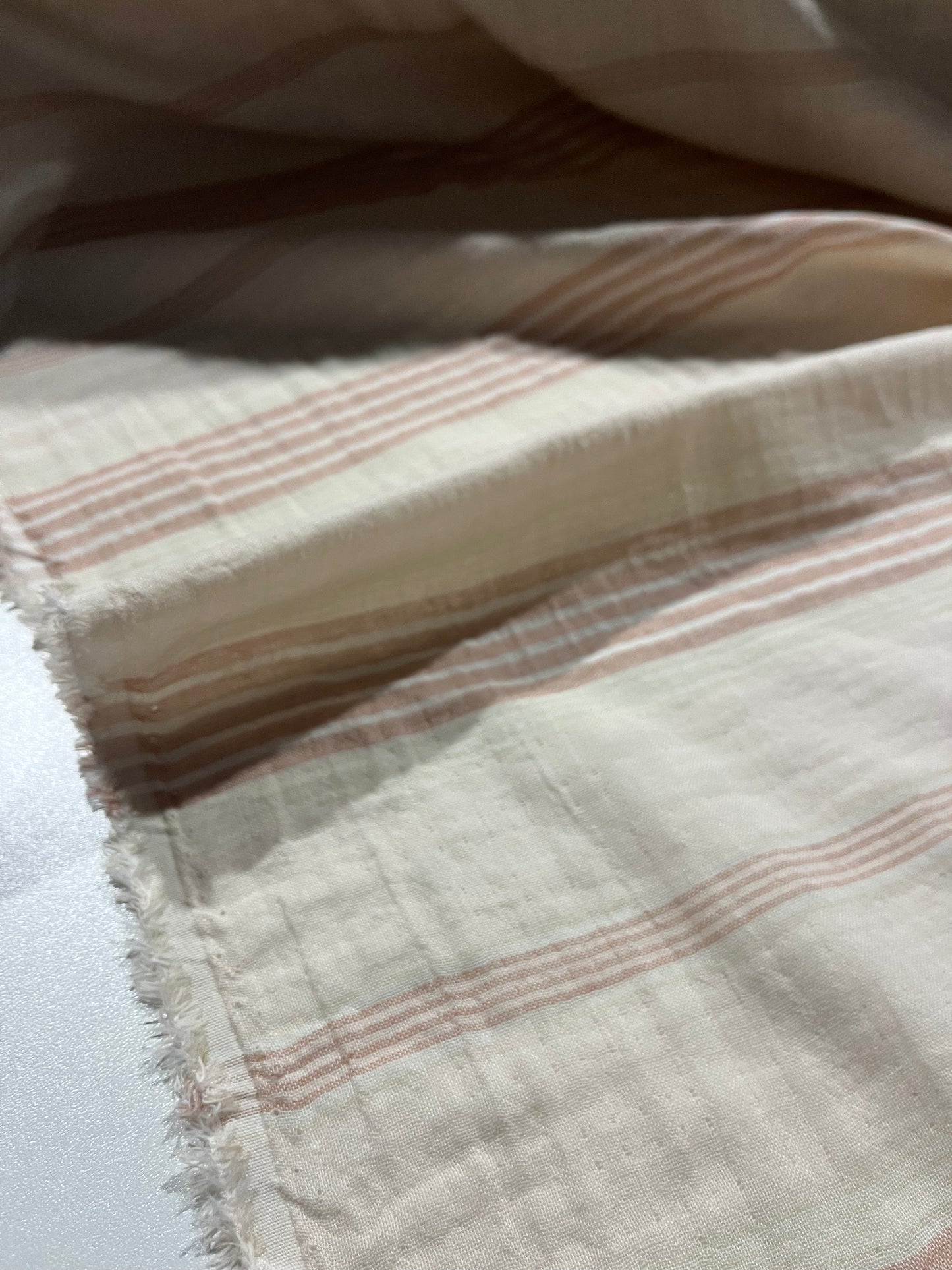 Soft Origin 030 double gauze stripes soft pink