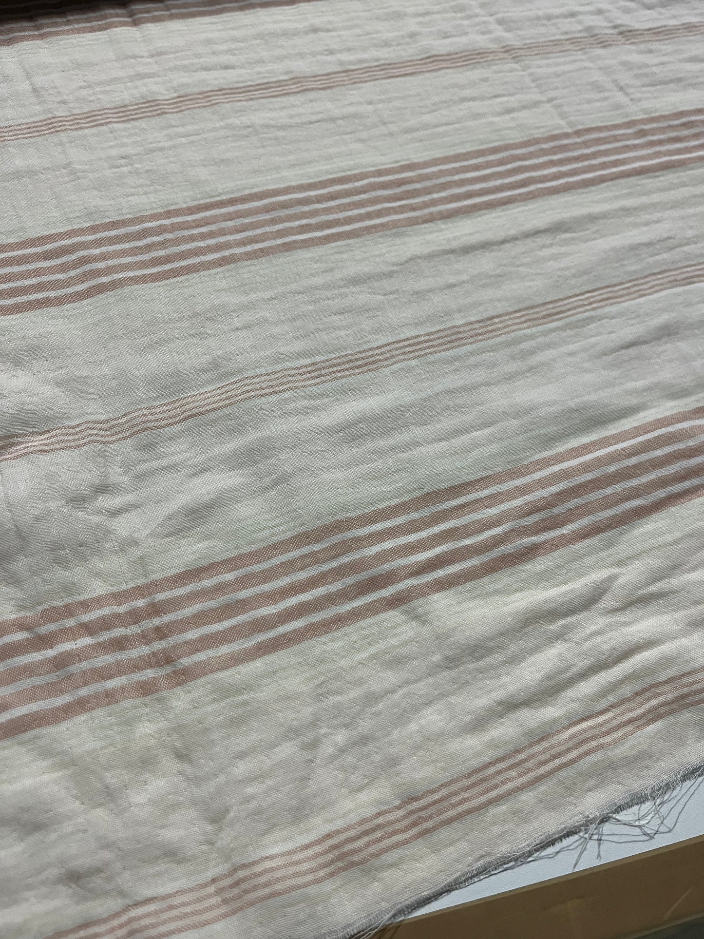 Soft Origin 030 double gauze stripes soft pink