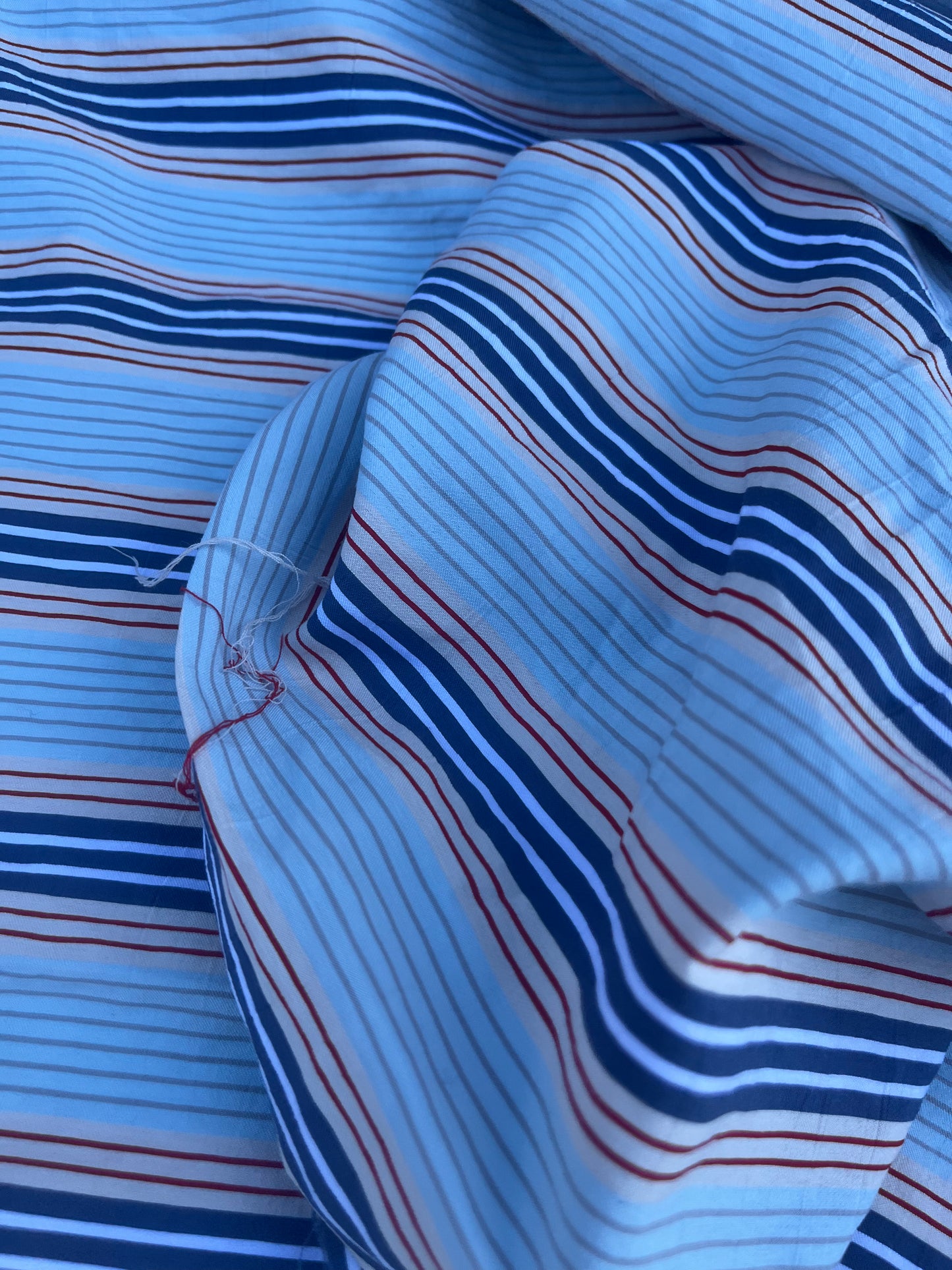 NENA 051 colourwoven cotton stripe blue/navy/red