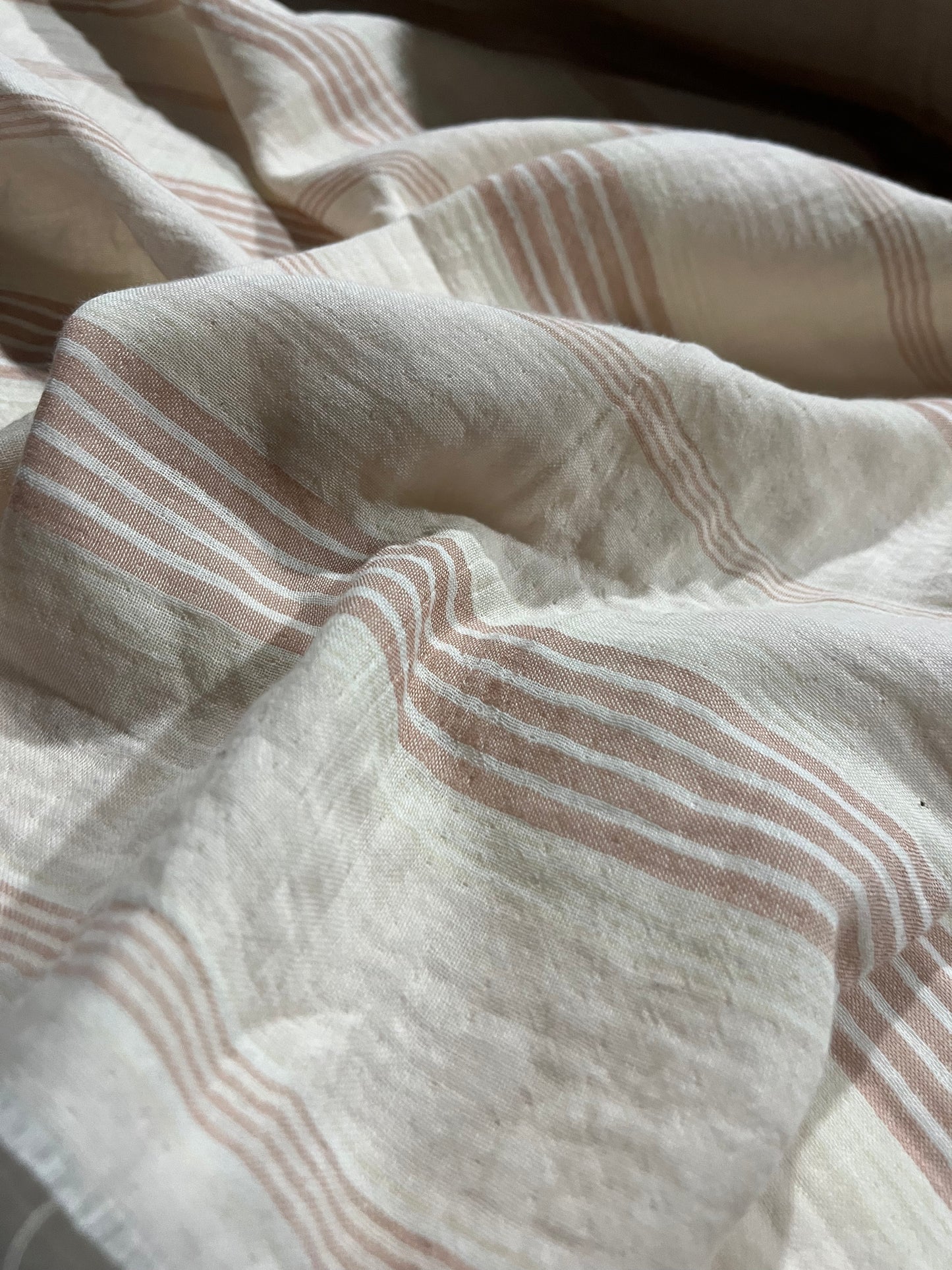 Soft Origin 030 double gauze stripes soft pink