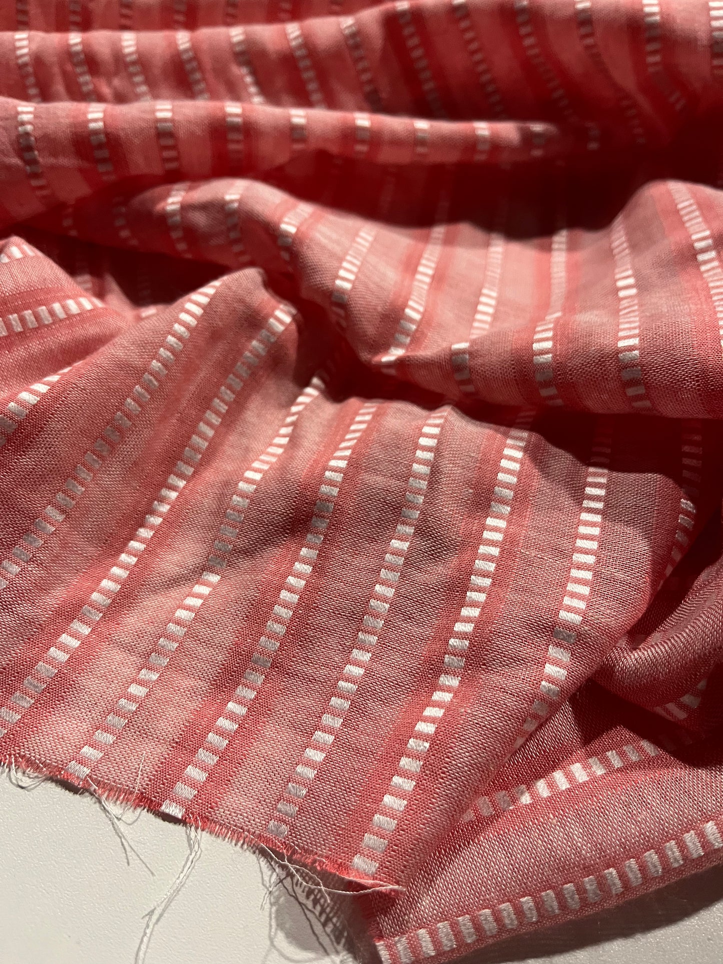Soft Origin 031 woven cotton stripes pink