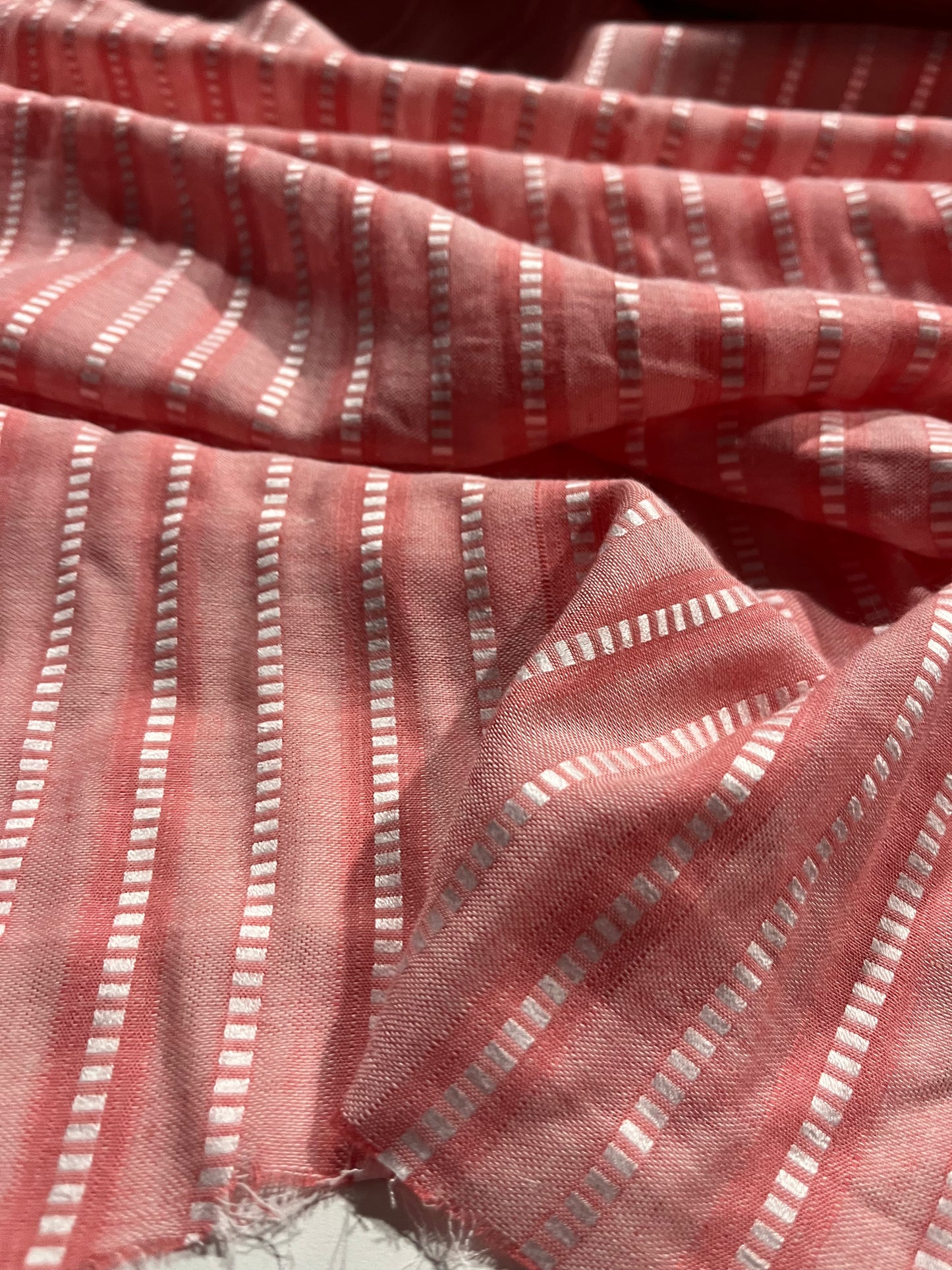 Soft Origin 031 woven cotton stripes pink