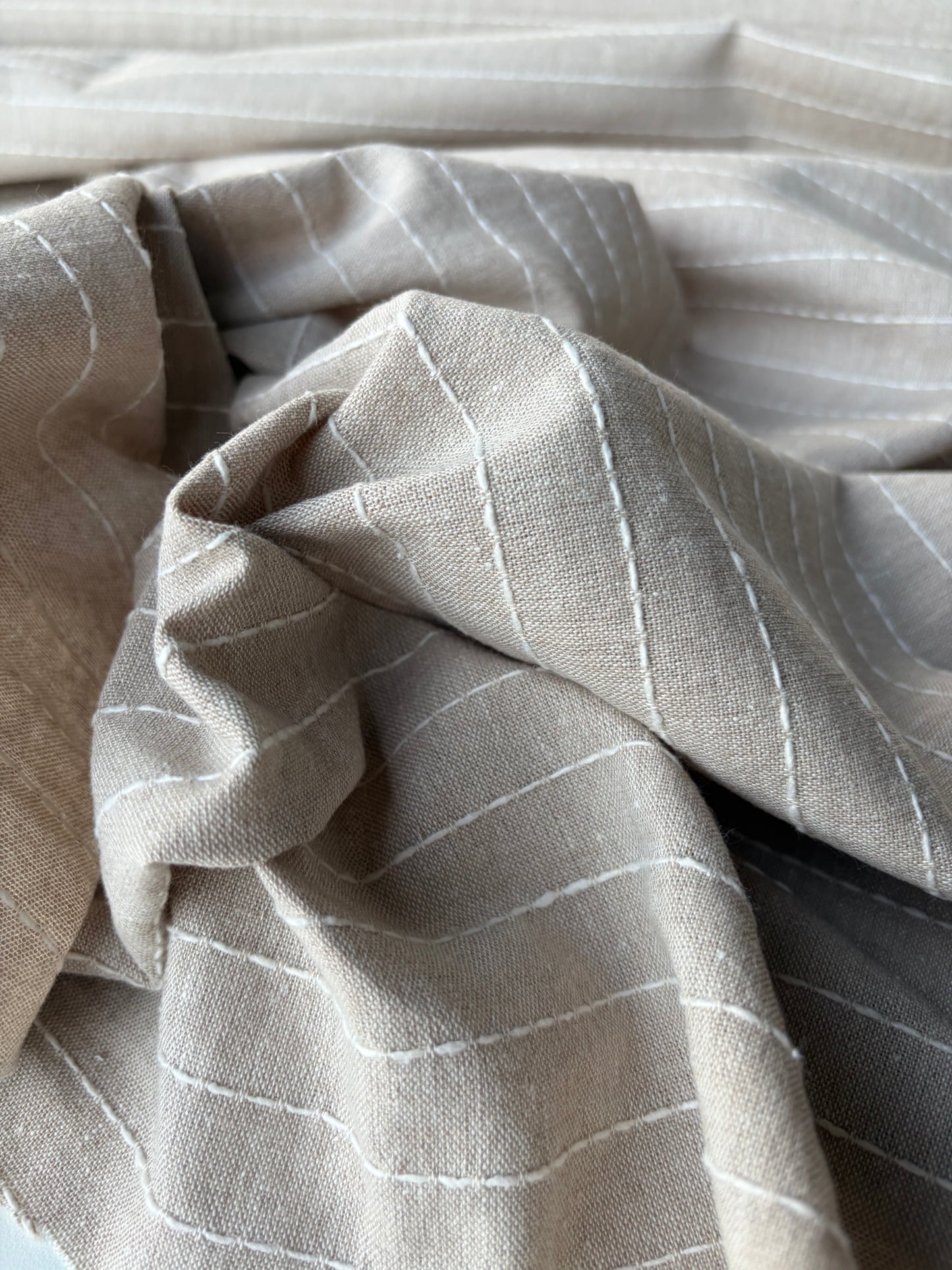 JEAN 005 linen/cotton chiné stripes