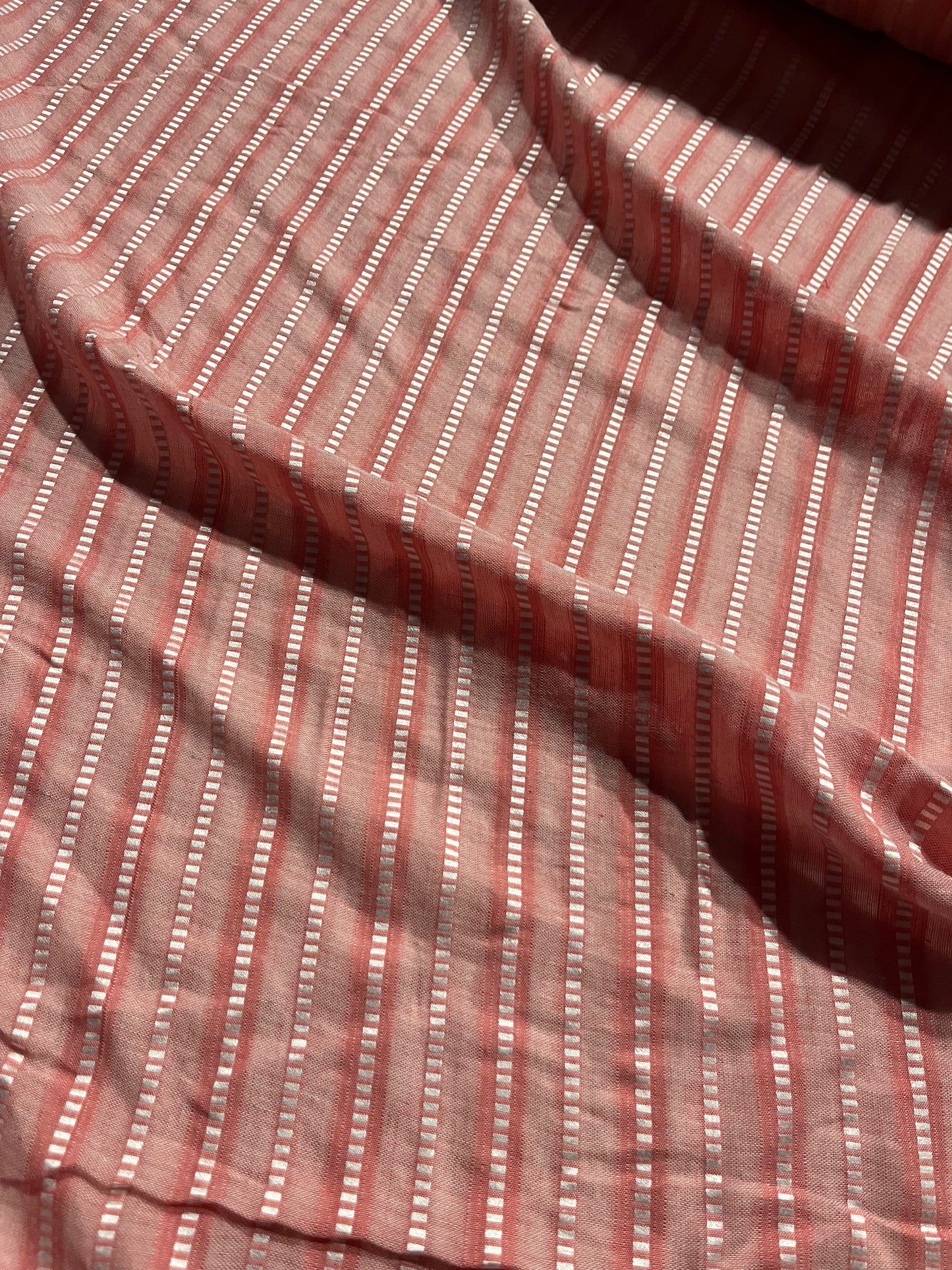 Soft Origin 031 woven cotton stripes pink