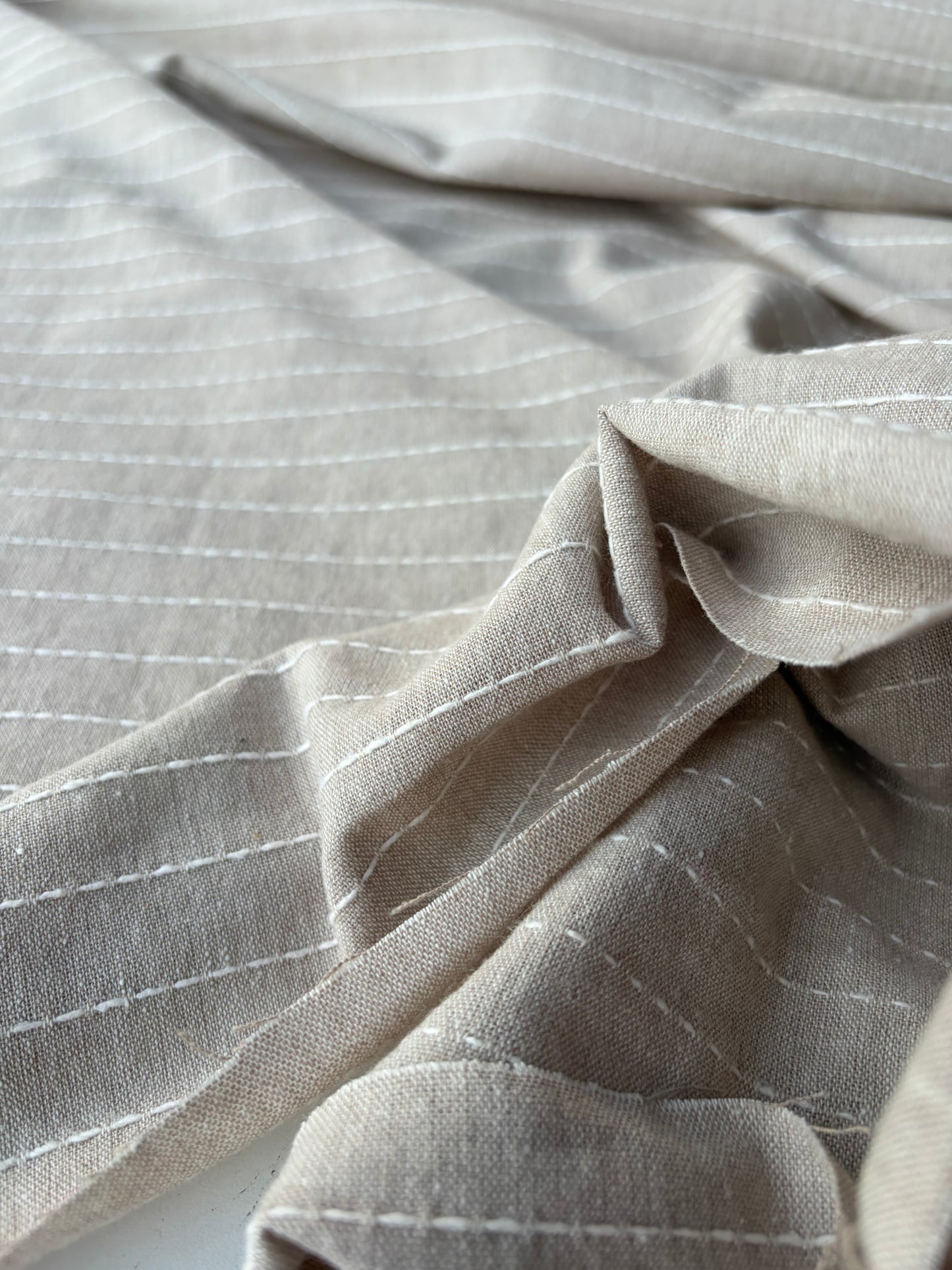 JEAN 005 linen/cotton chiné stripes