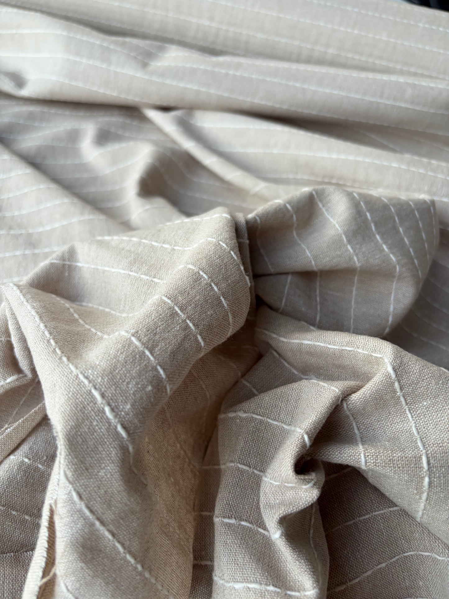 JEAN 005 linen/cotton chiné stripes