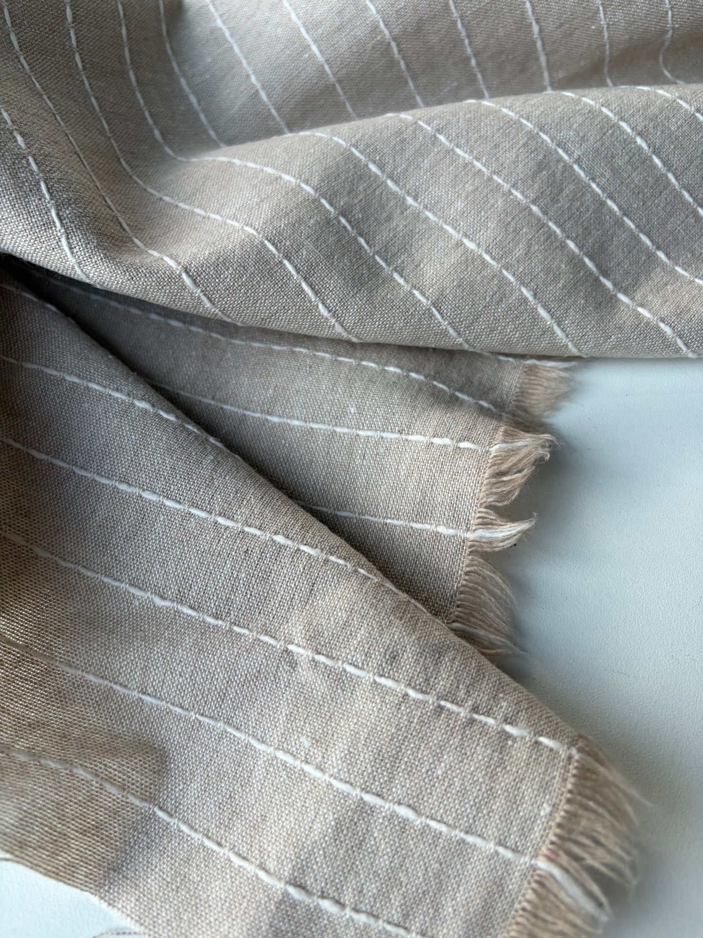 JEAN 005 linen/cotton chiné stripes