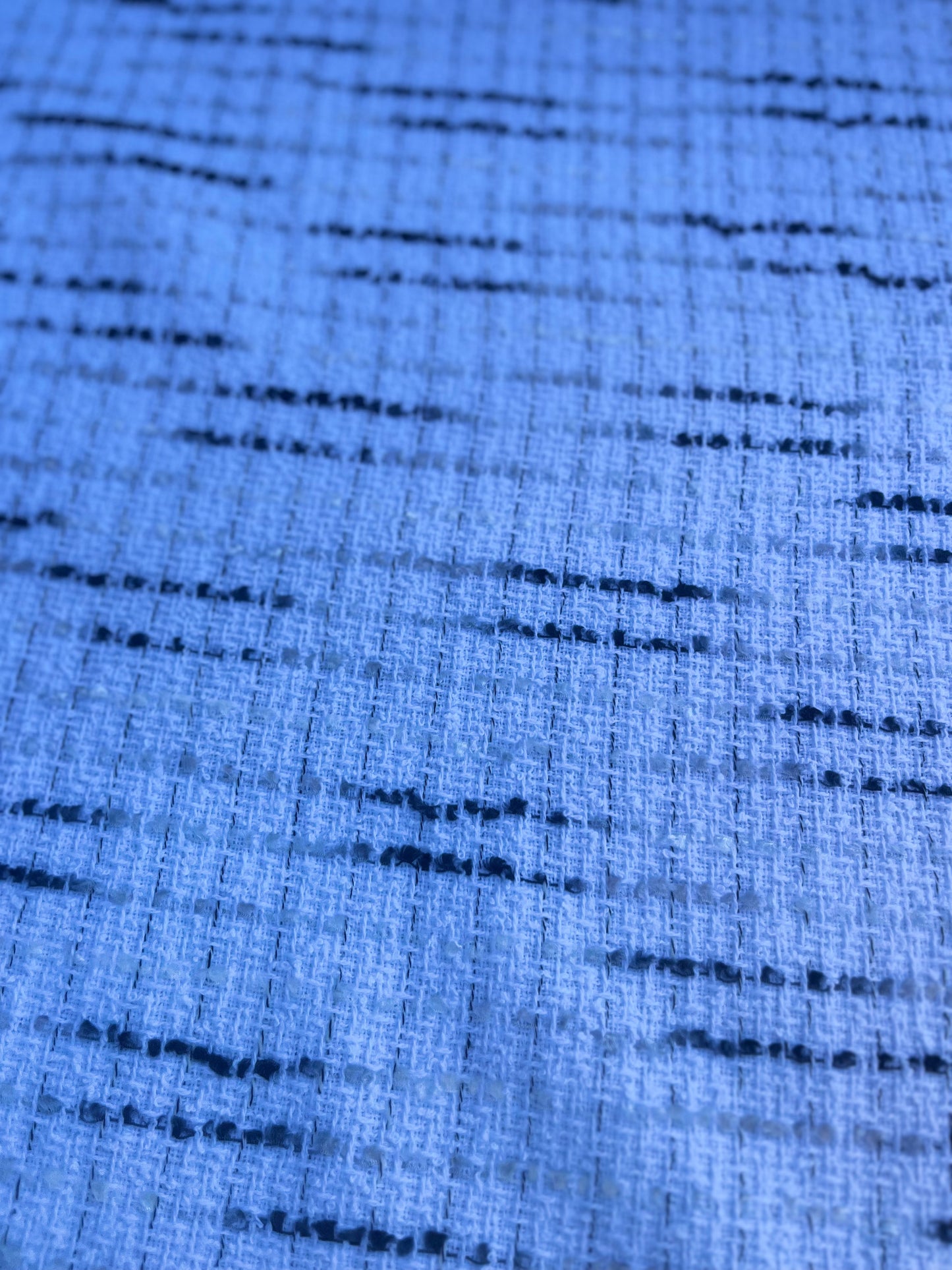 NENA 053 cotton tweed white black/grey stripes