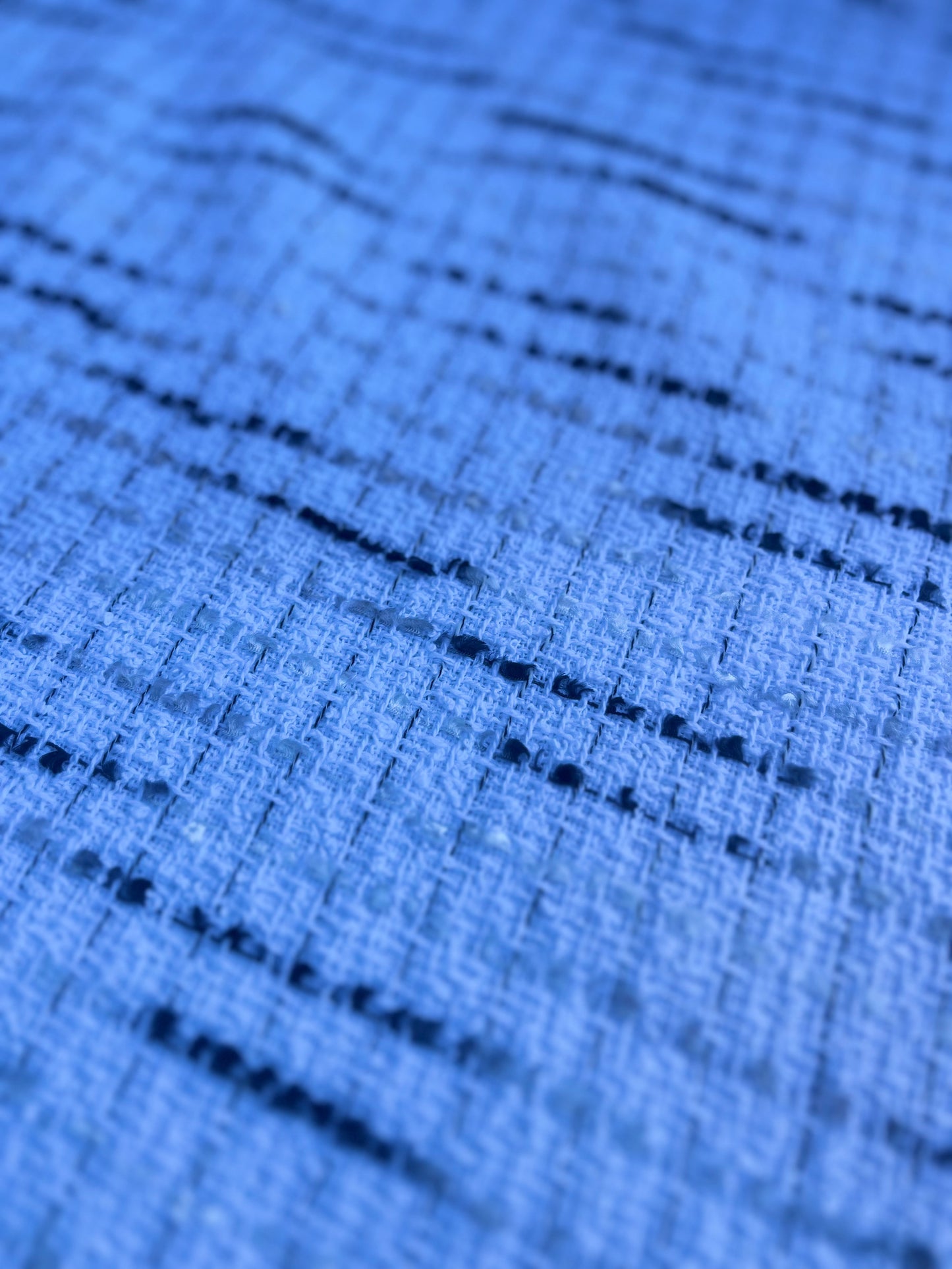 NENA 053 cotton tweed white black/grey stripes