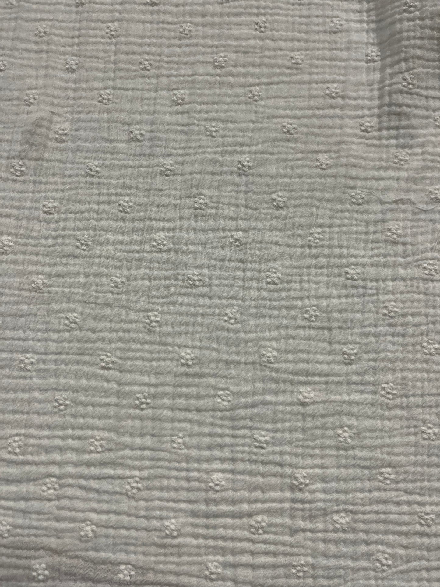 Soft Origin 033 double gauze embroidery white