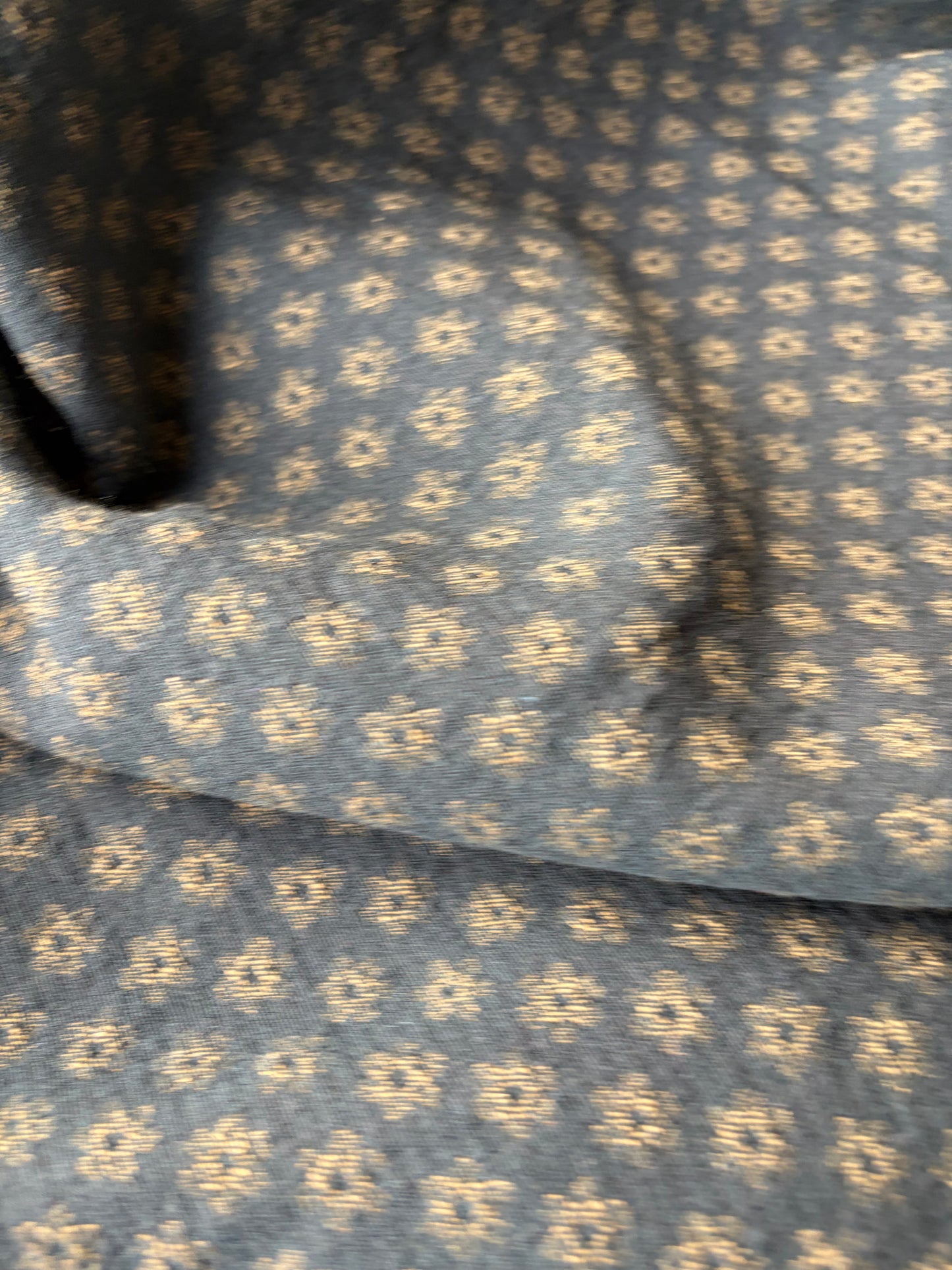 JEAN 008  cotton jacquard brown flower 2