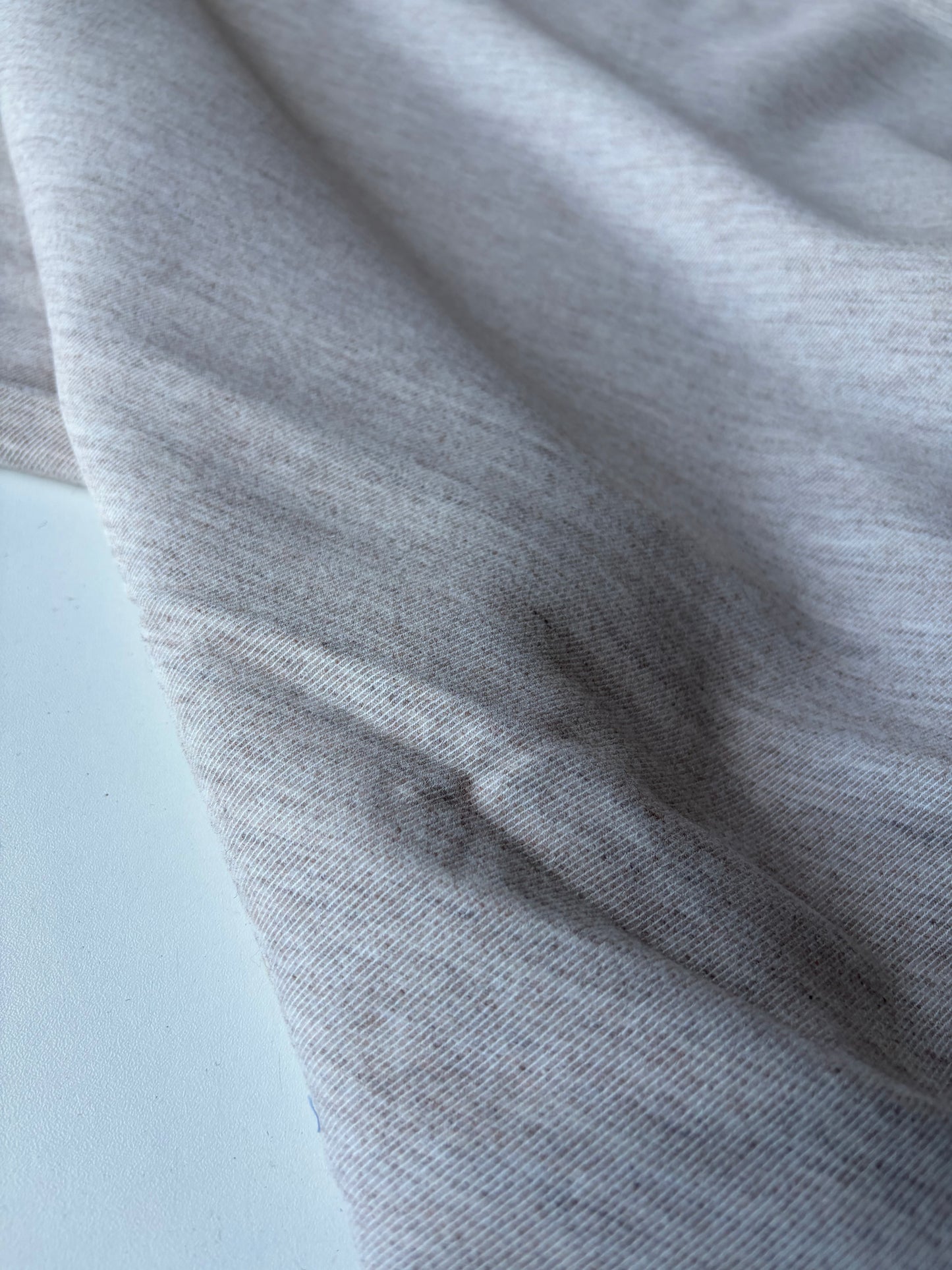 GAIL 025 light greige mélange wool flannel