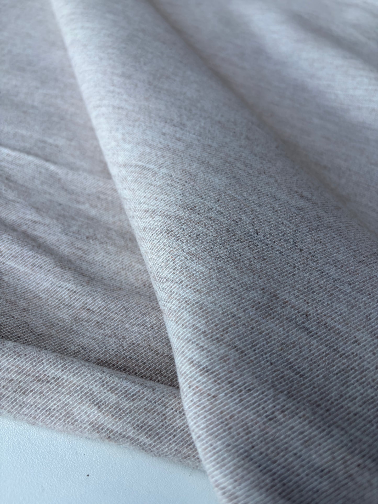 GAIL 025 light greige mélange wool flannel