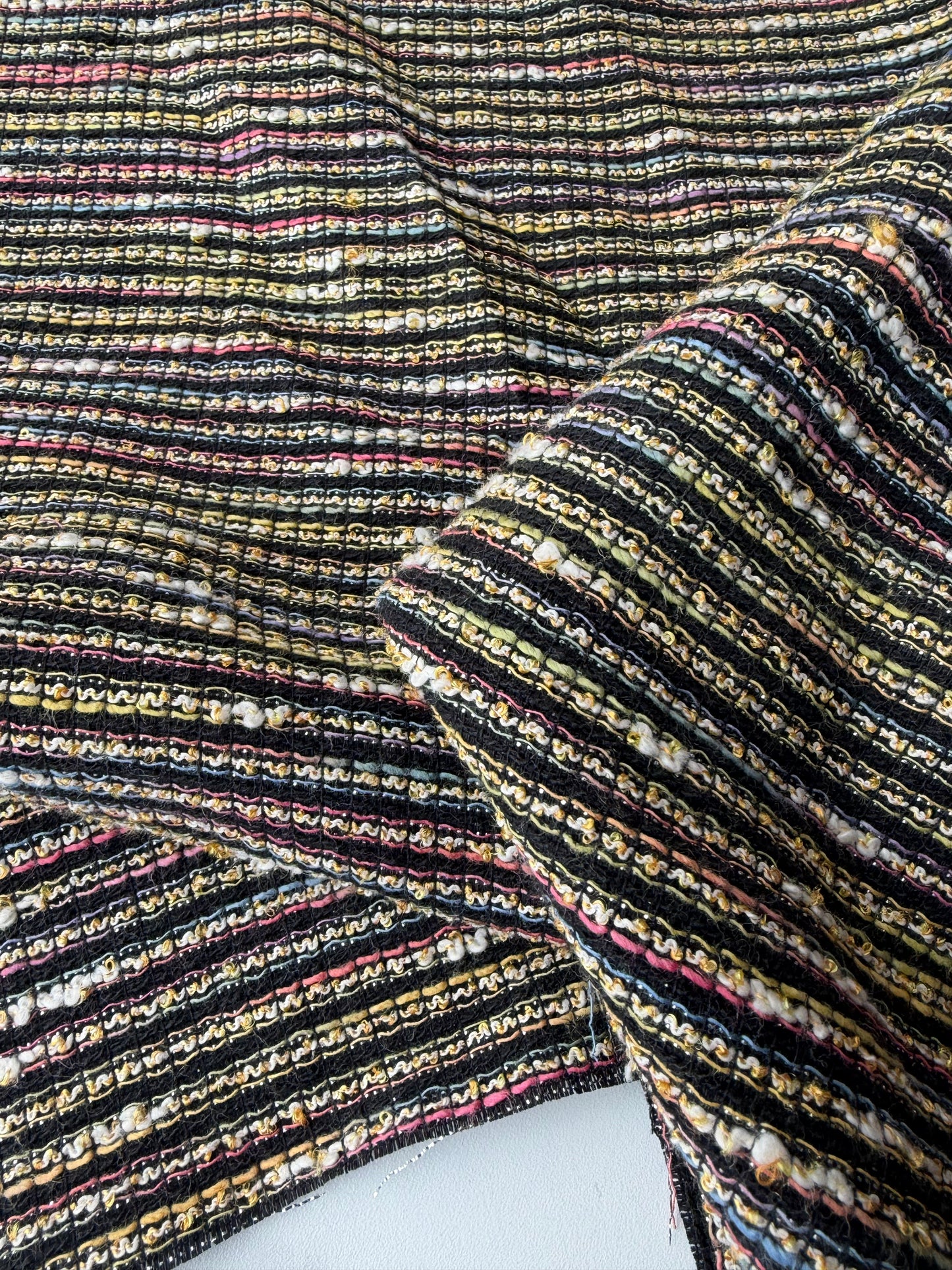JEAN 009 colourwoven jacquard tweed stripes