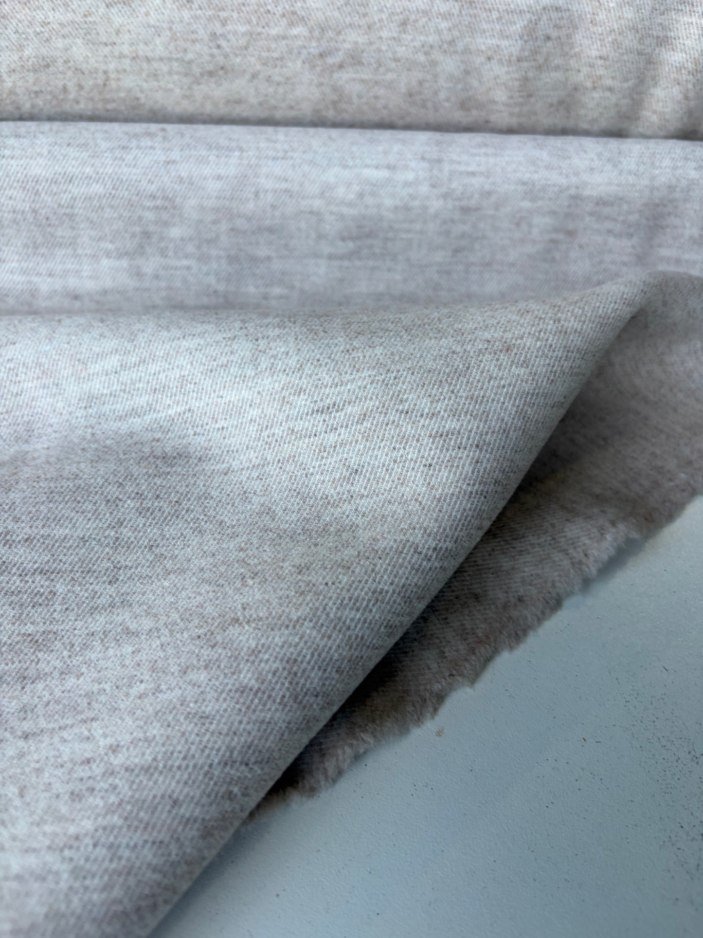 GAIL 025 light greige mélange wool flannel
