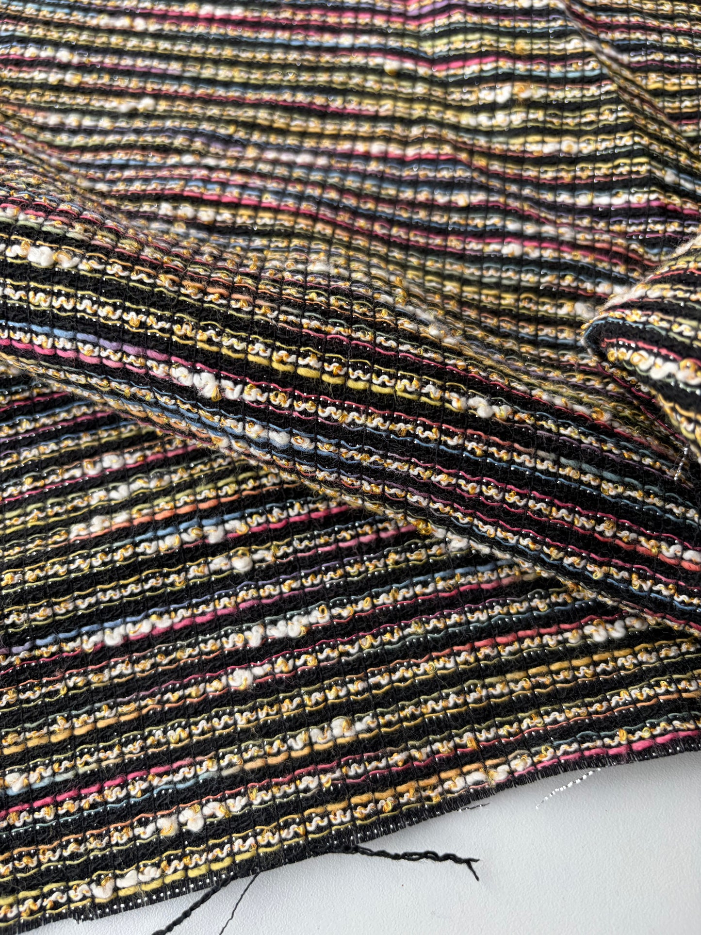 JEAN 009 colourwoven jacquard tweed stripes