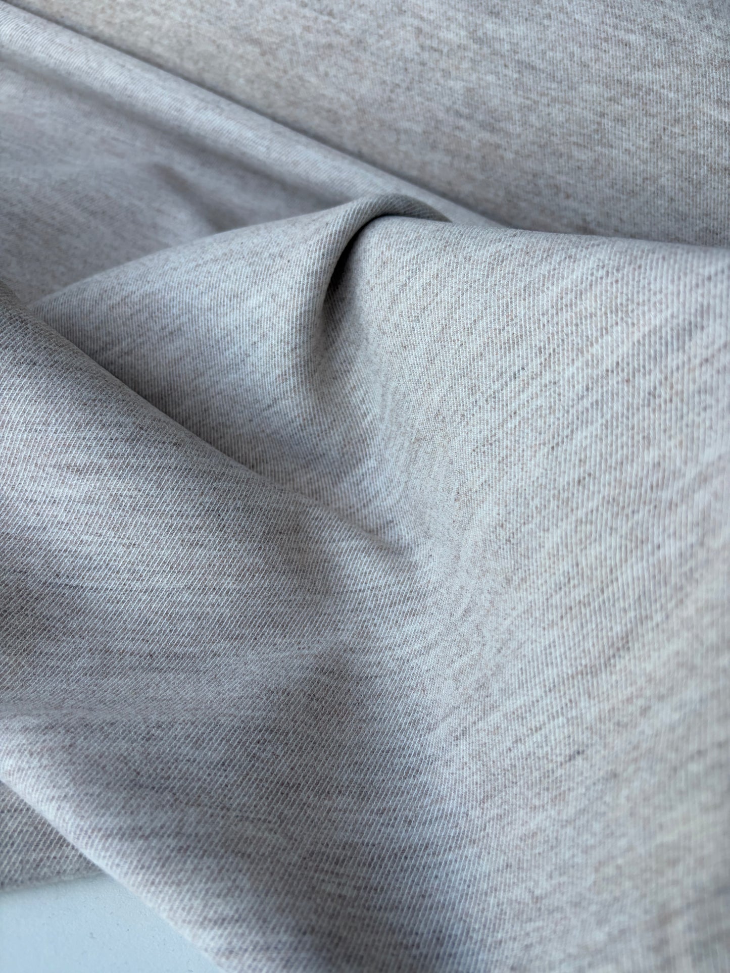 GAIL 025 light greige mélange wool flannel