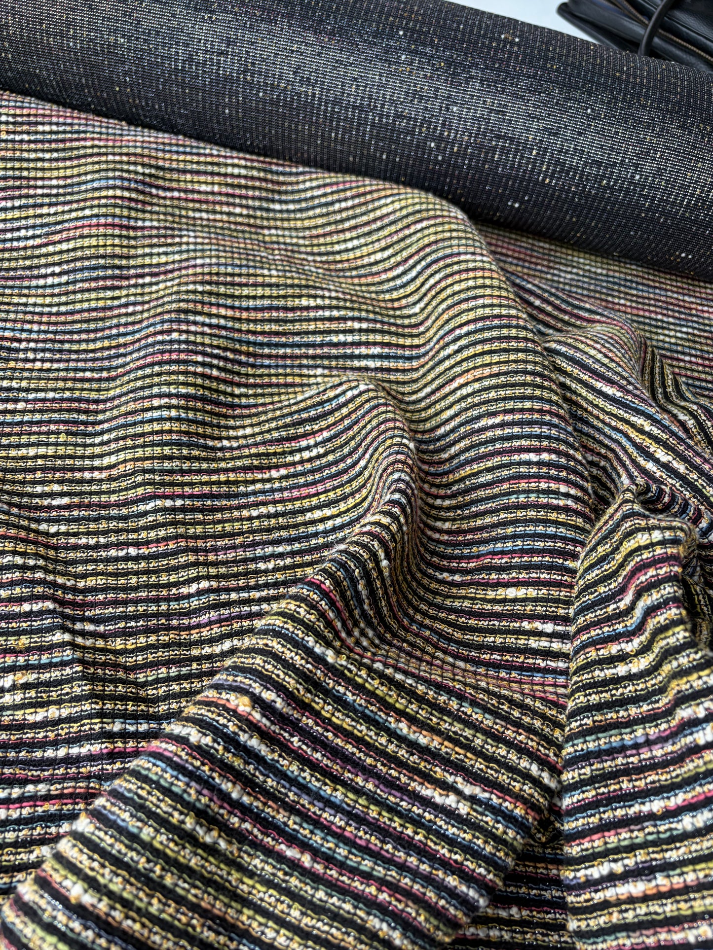JEAN 009 colourwoven jacquard tweed stripes